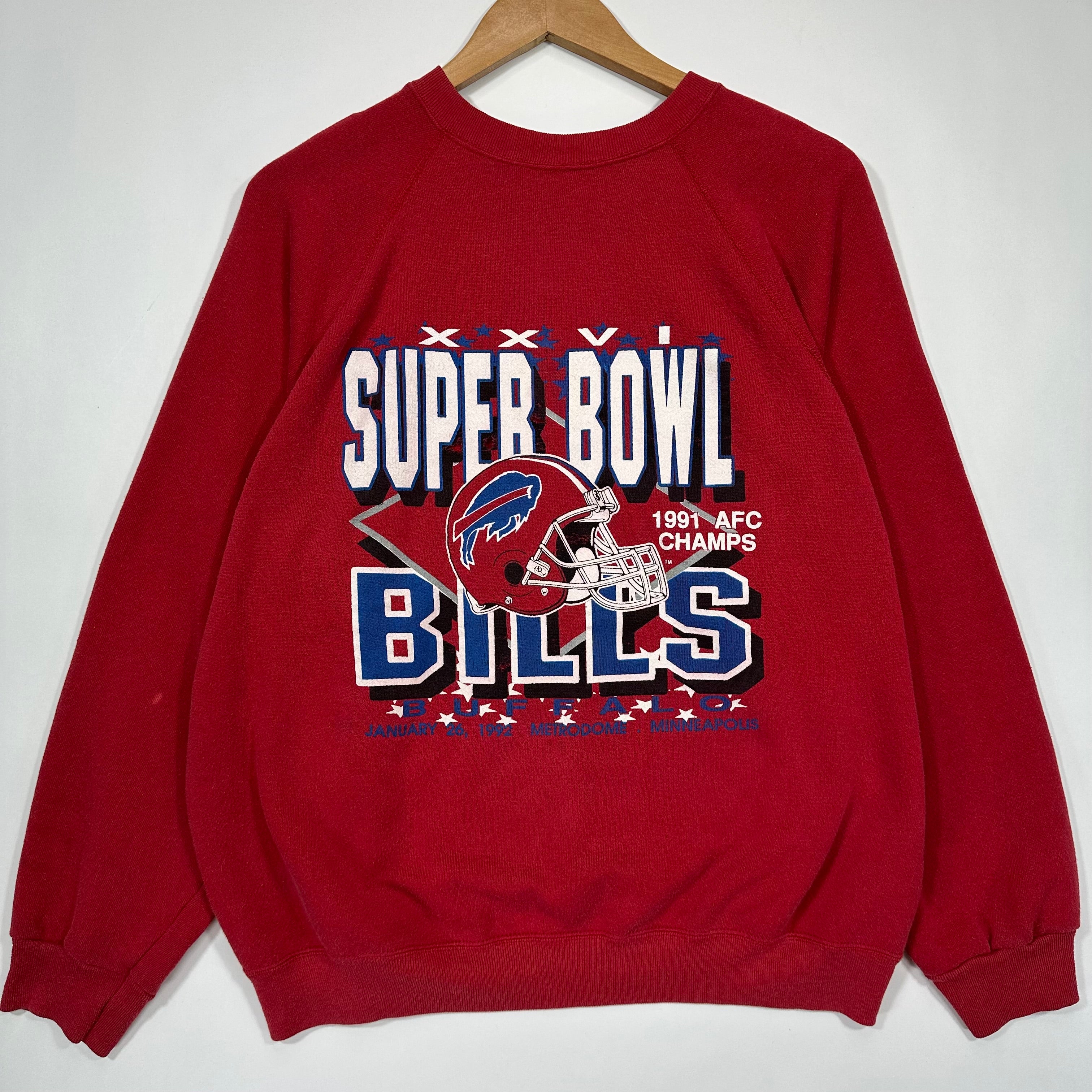 Vintage Buffalo Bills 1991 AFC Champs Crewneck Sweatshirt XL
