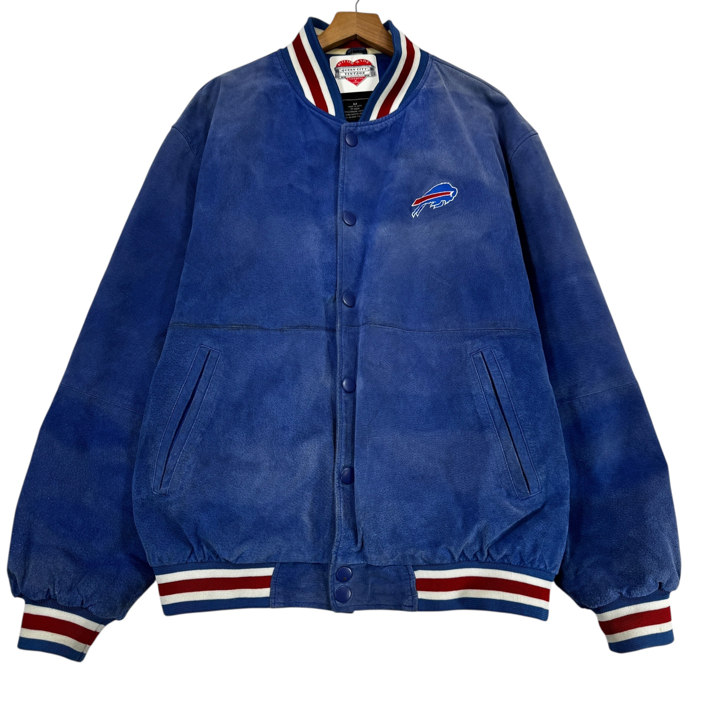 Vintage Buffalo Bills Button Up Suede Jacket Medium