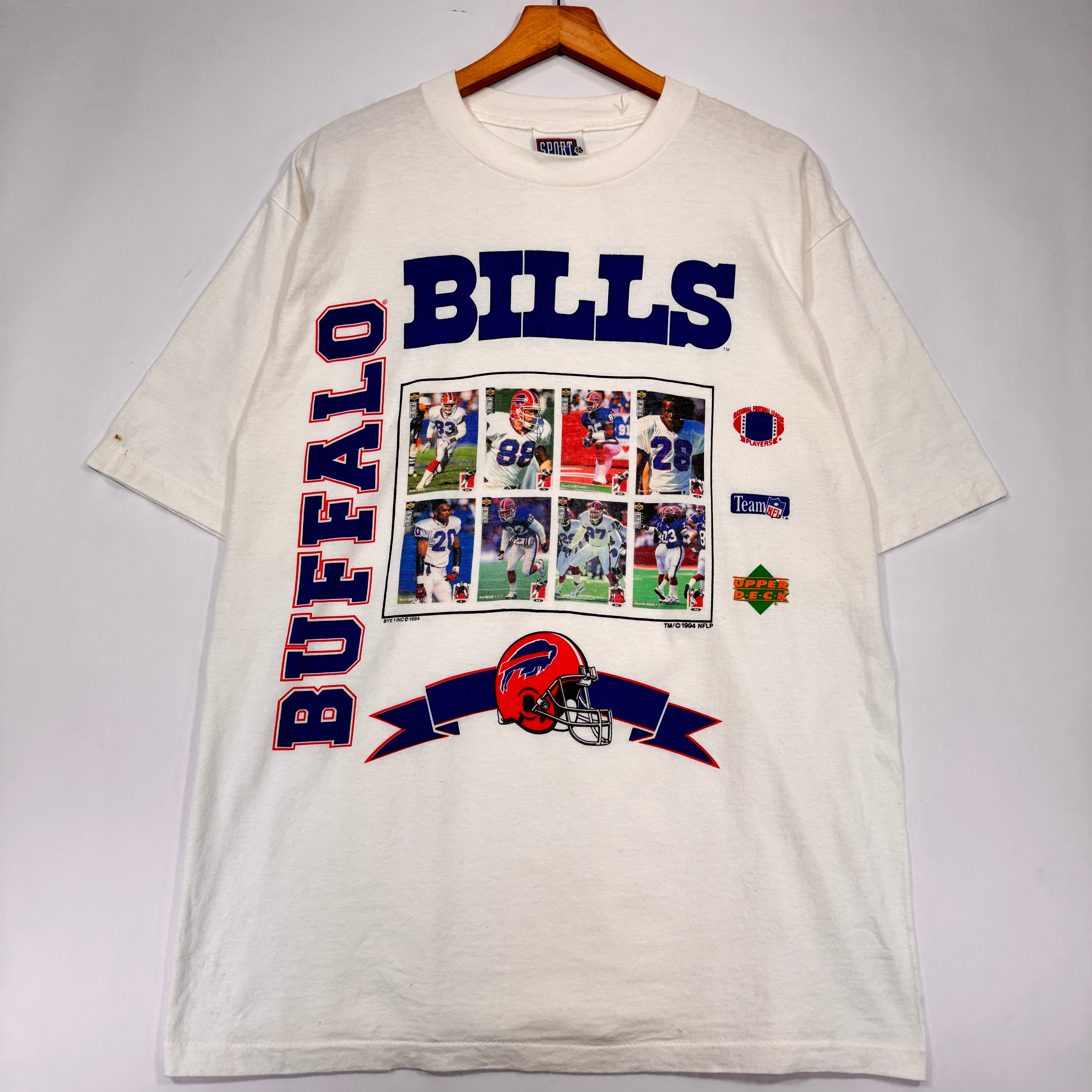 Vintage Buffalo Bills Player Cards Upper Deck Shirt Large