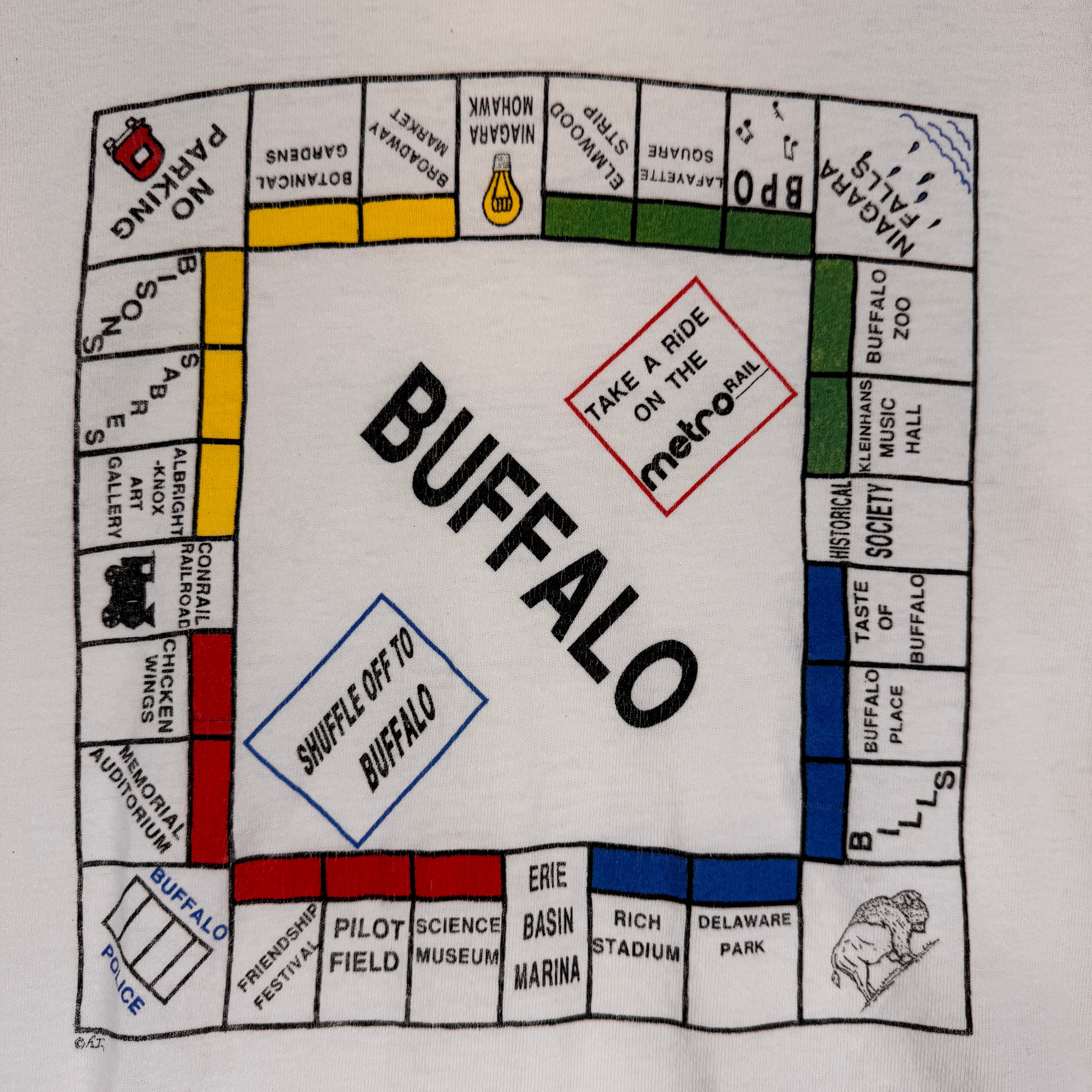 Vintage Buffalo Bills Monopoly Shirt Medium