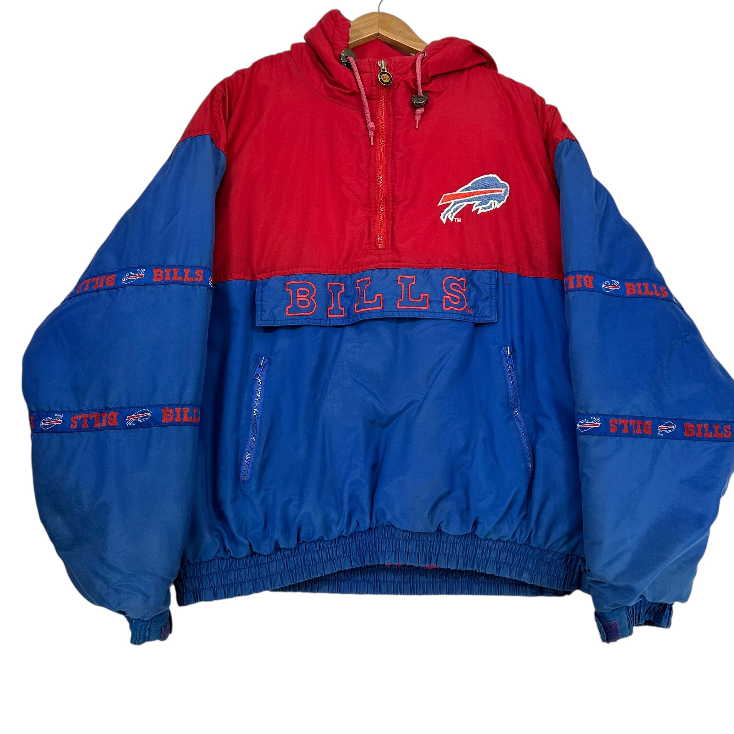 Vintage Buffalo Bills Pullover Puffer Jacket XL