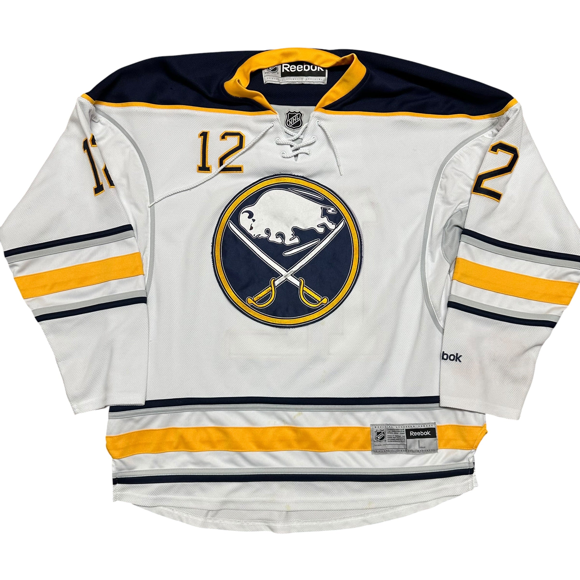 Vintage Buffalo Sabres Signed Brian Gionta Jersey Large