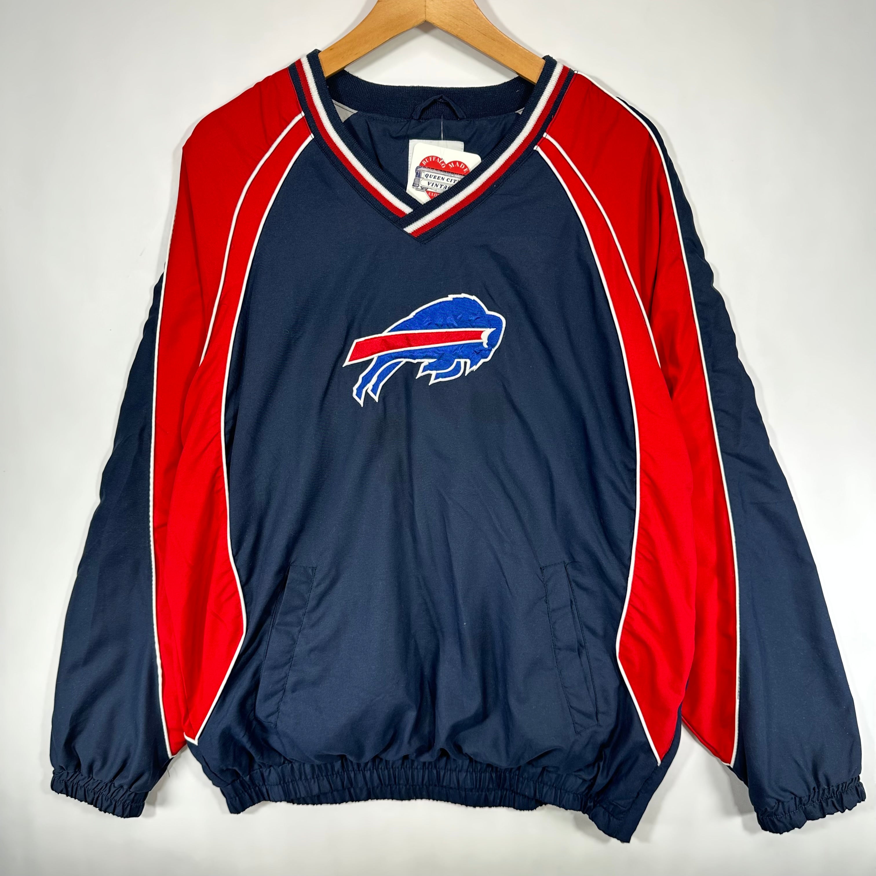 Vintage Buffalo Bills Pullover Windbreaker Jacket Medium