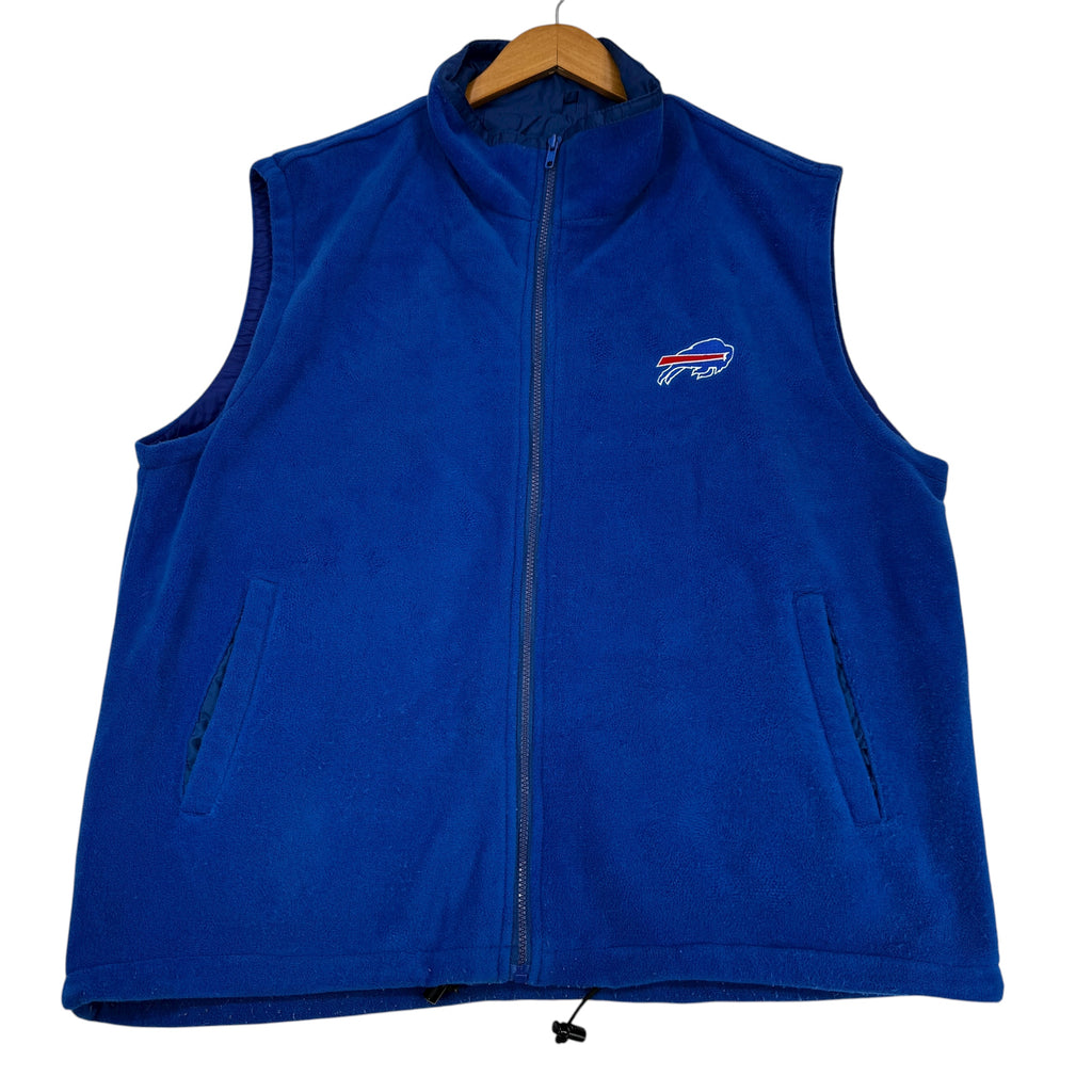 Vintage Buffalo Bills Fleece Zip Up Vest Jacket XL