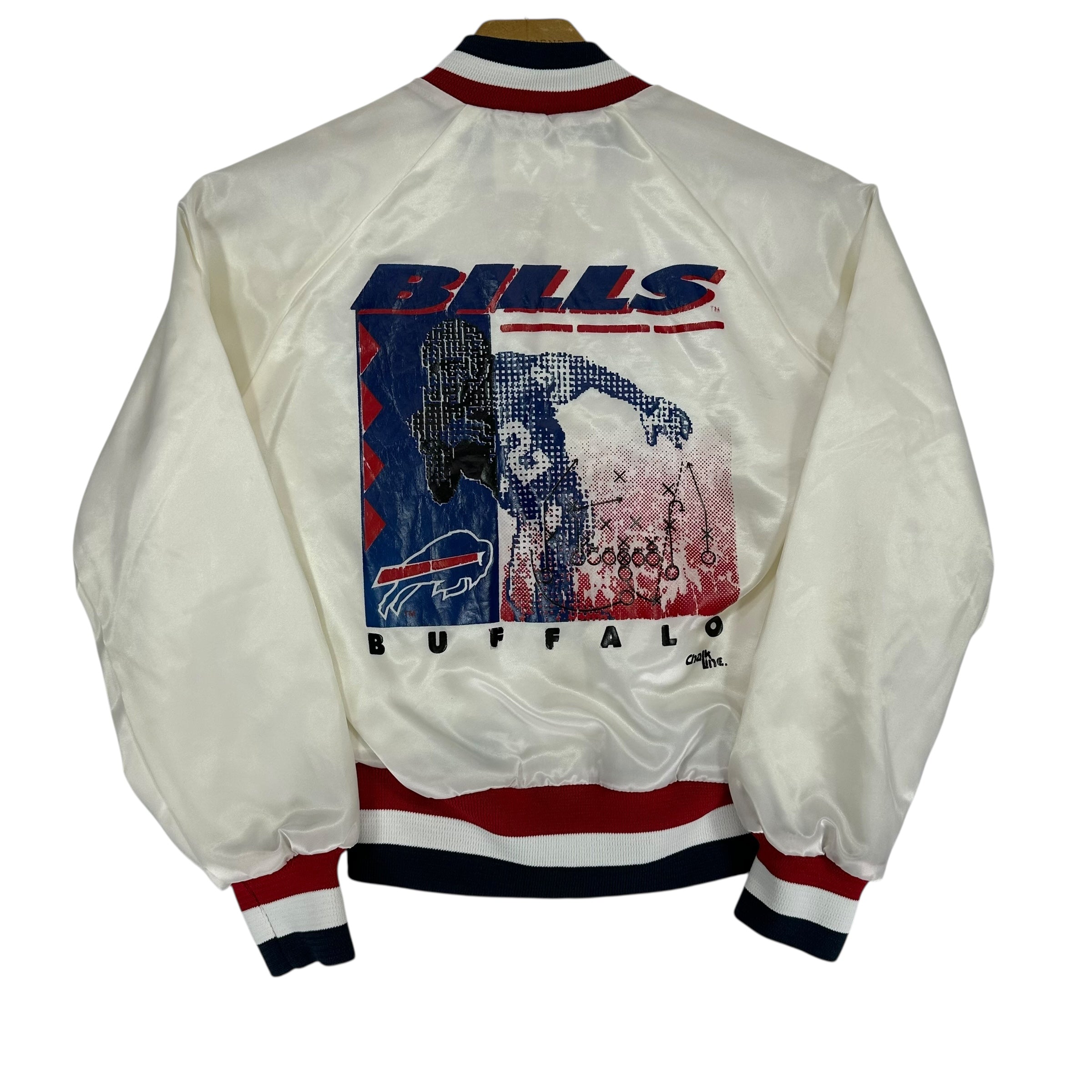 Vintage Kids Buffalo Bills Satin Jacket Size Medium 10/12