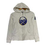 Vintage Buffalo Sabres Cropped Zip Up Hoodie Sweatshirt Small