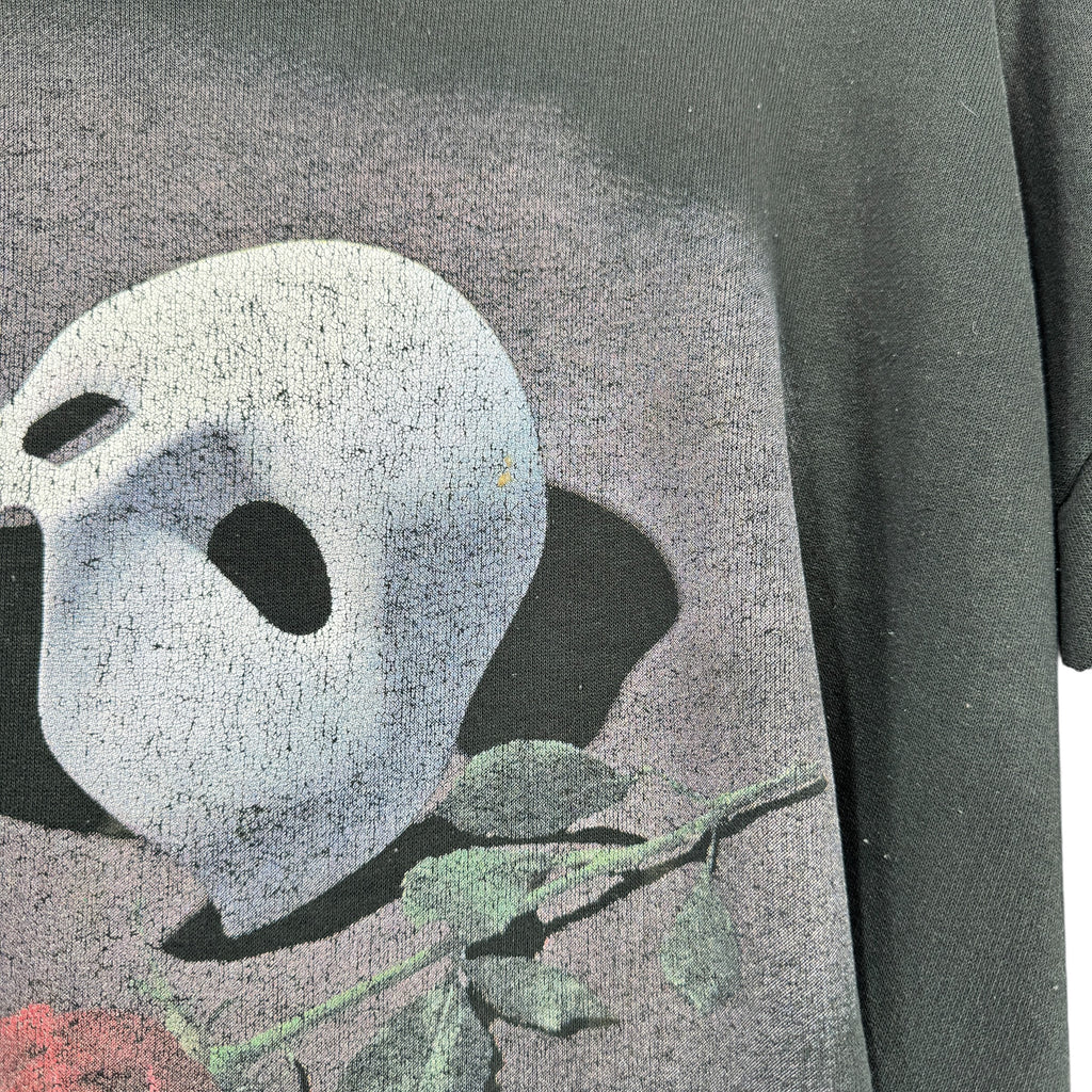 Vintage Thrashed Phantom of the Opera Crewneck Sweatshirt Large