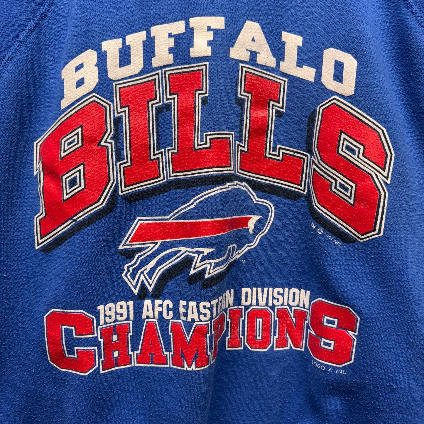 Vintage Buffalo Bills 1991 AFC East Champions Crewneck Sweatshirt Large