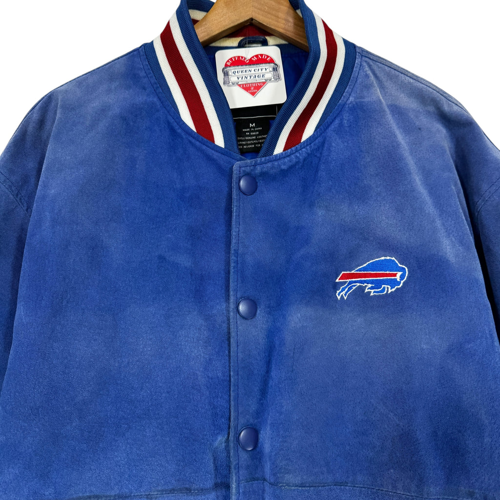 Vintage Buffalo Bills Button Up Suede Jacket Medium