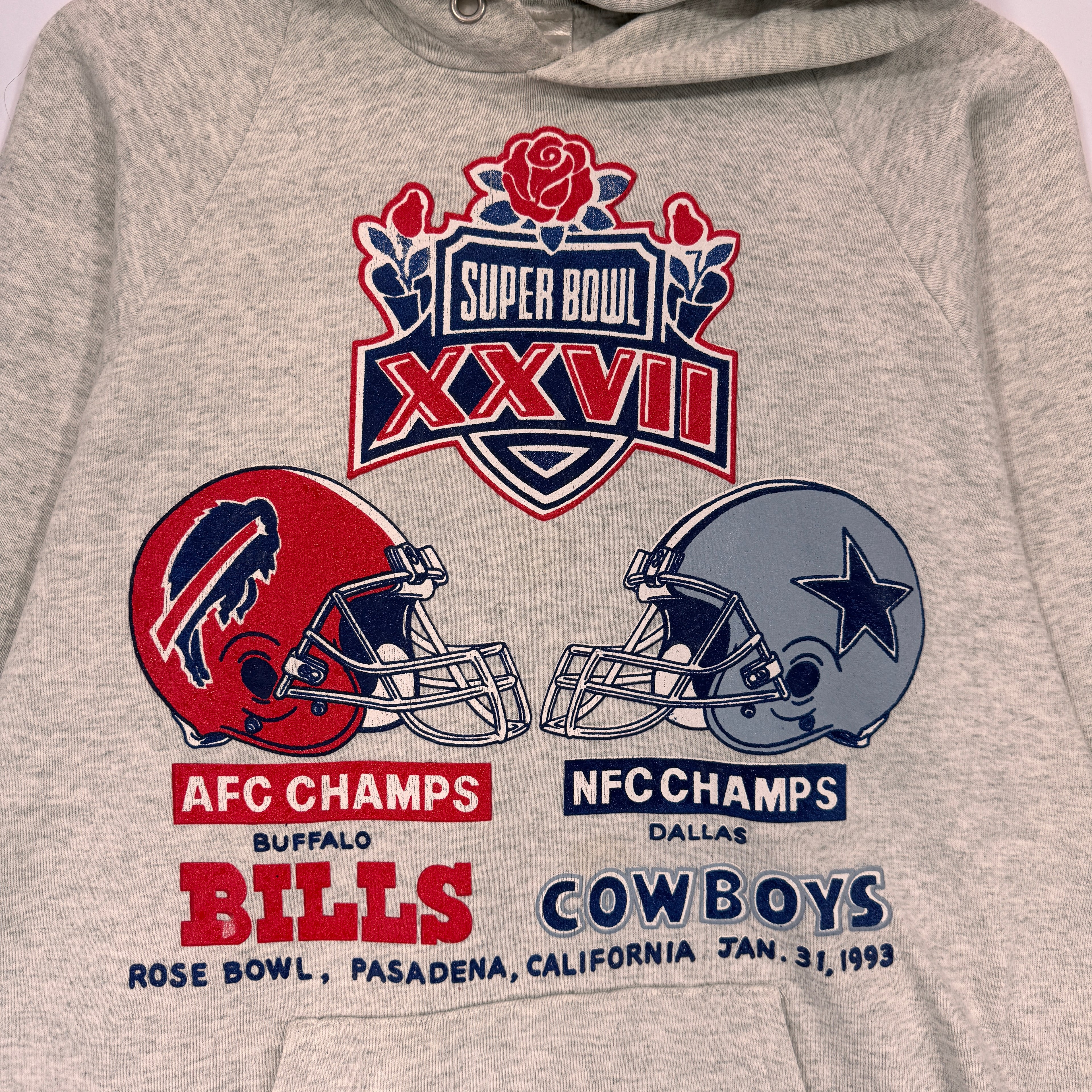 Vintage Buffalo Bills 1993 Super Bowl Hoodie Sweatshirt Large