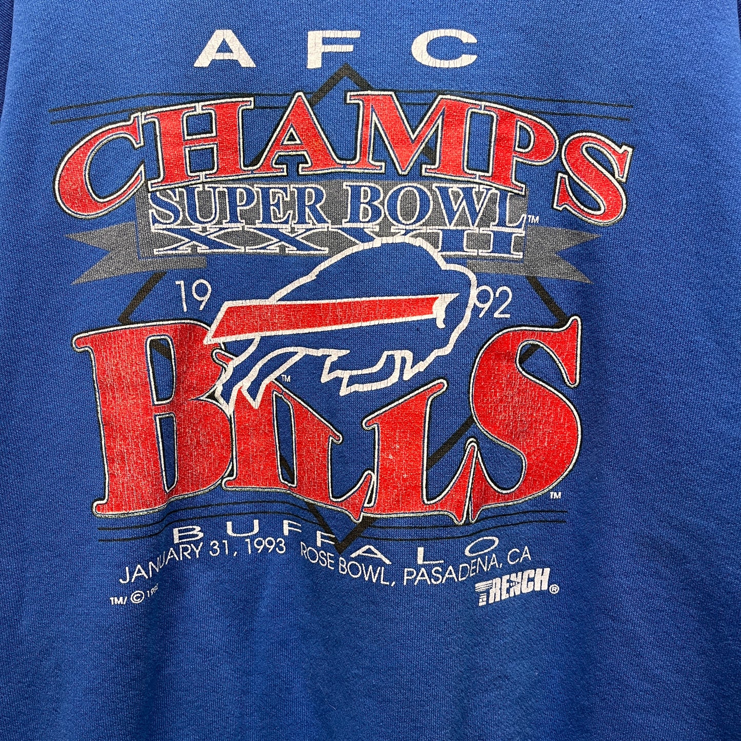 Vintage Buffalo Bills 1992 AFC Champions Crewneck Sweatshirt Large