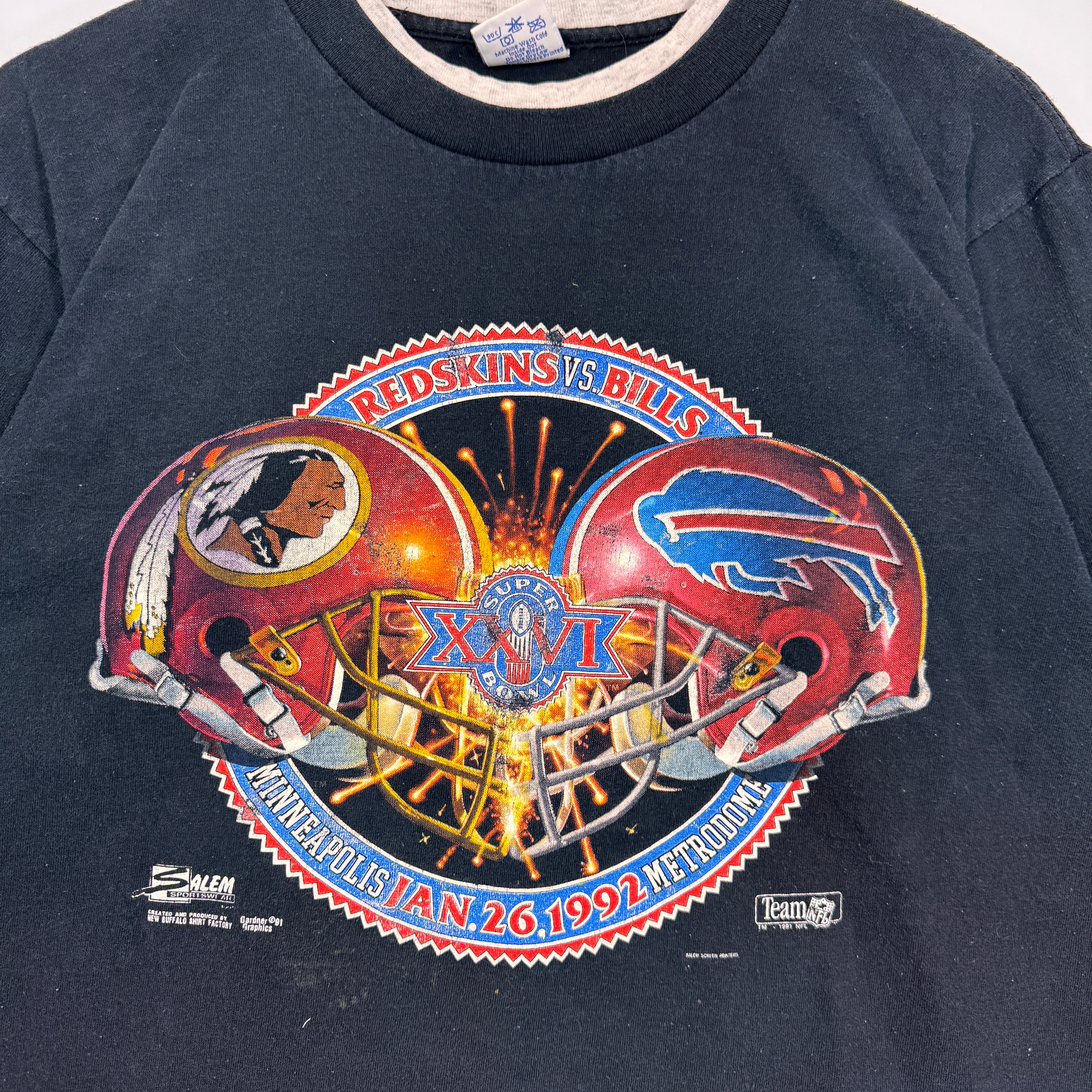 Vintage Buffalo Bills 1992 Super Bowl Double Shirt Large