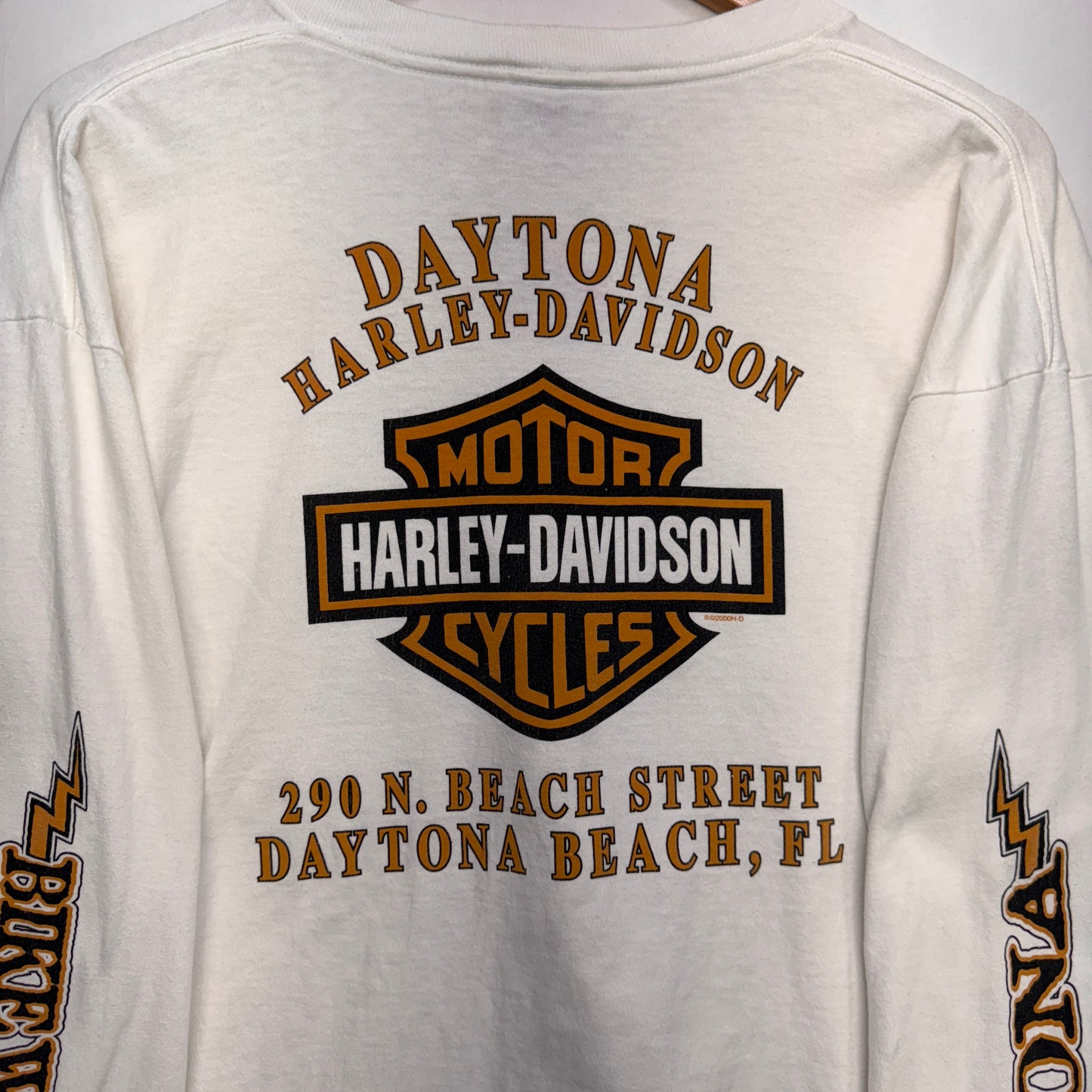 Vintage Harley Davidson 2002 Daytona Bike Week Long Sleeve Pocket Shirt XL