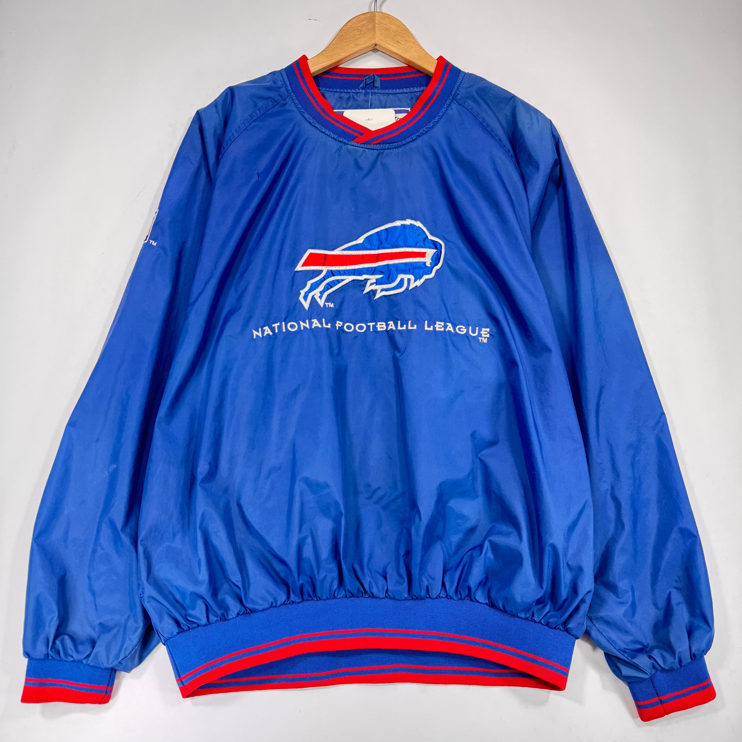 Vintage Buffalo Bills Pullover Windbreaker Jacket Large