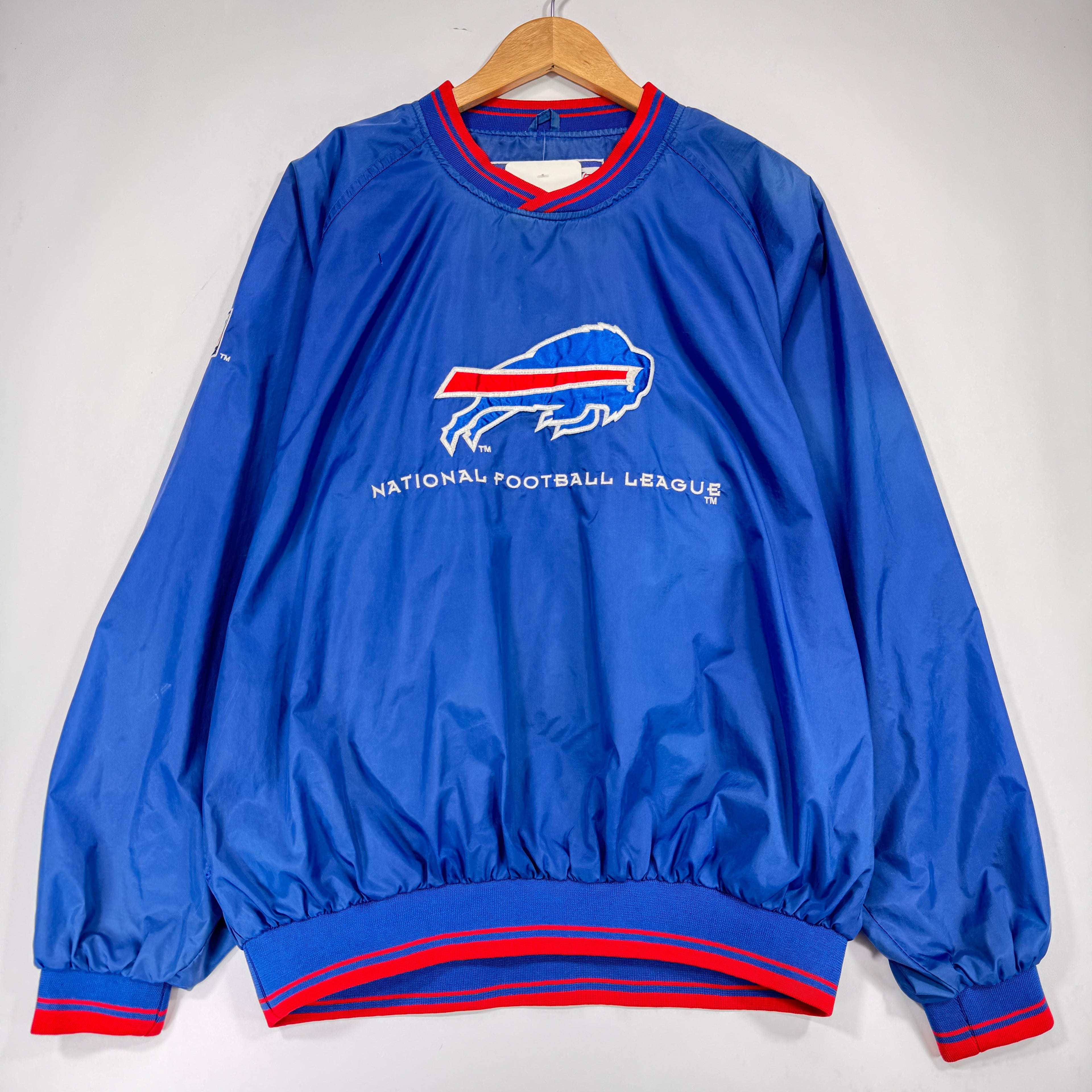 Vintage Buffalo Bills Pullover Windbreaker Jacket Large