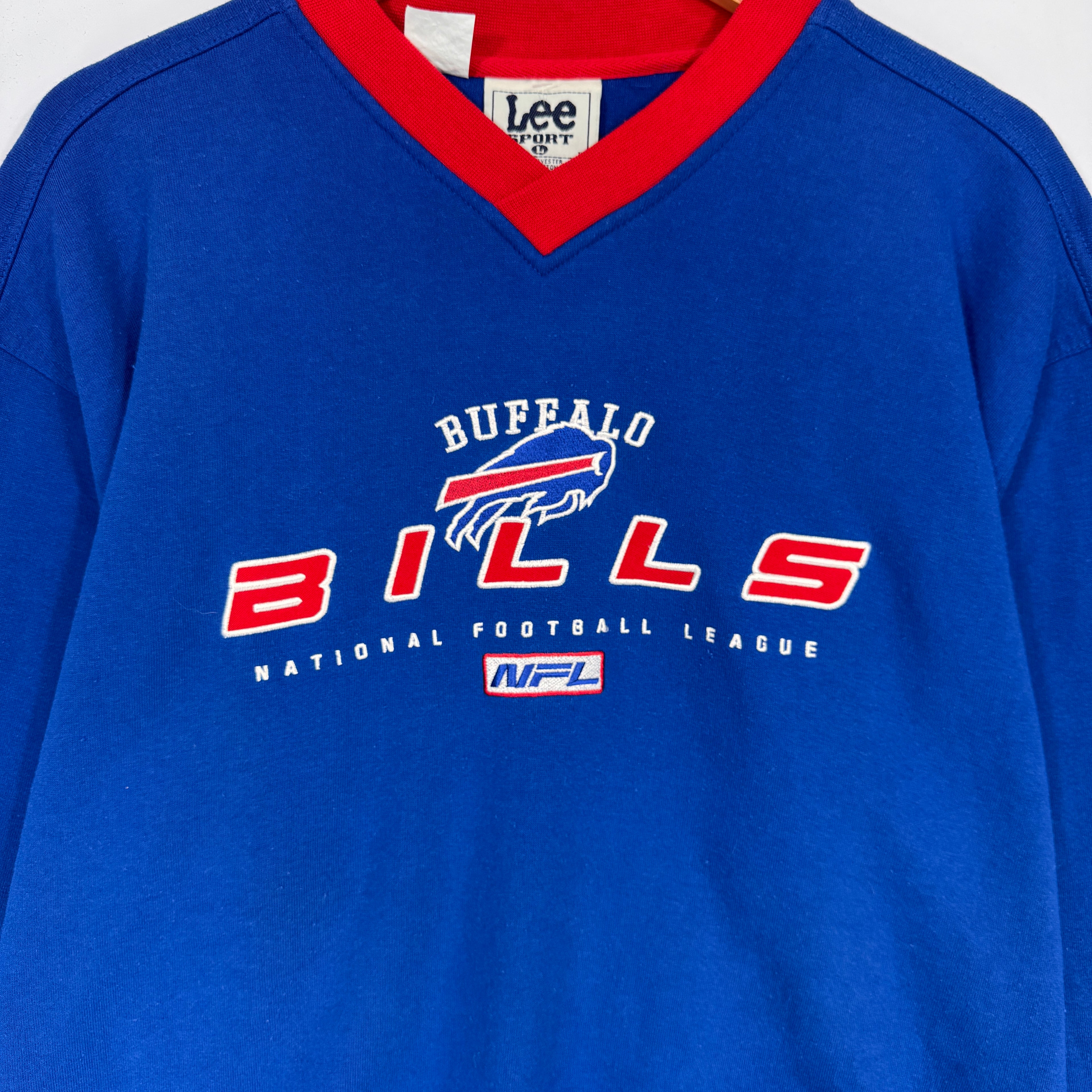 Vintage Buffalo Bills Embroidered Crewneck Sweatshirt Large