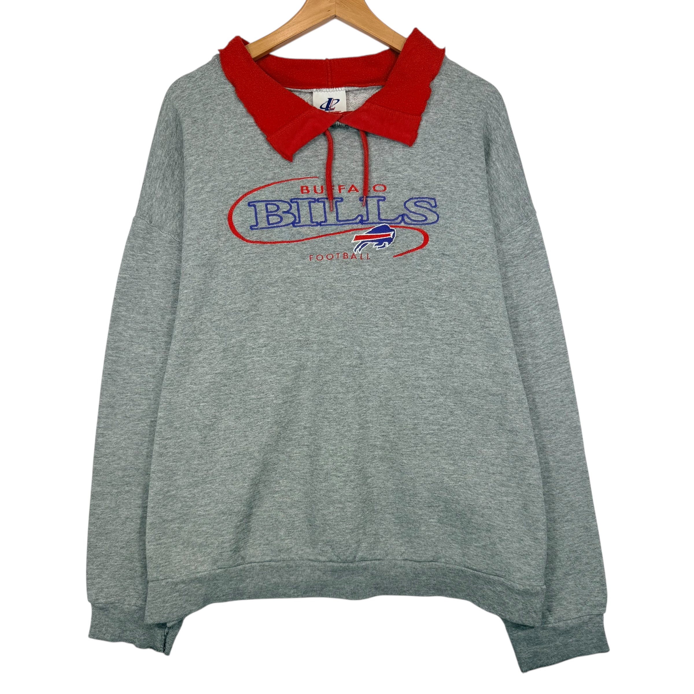 Vintage Buffalo Bills Reworked Collared Sweatshirt XL