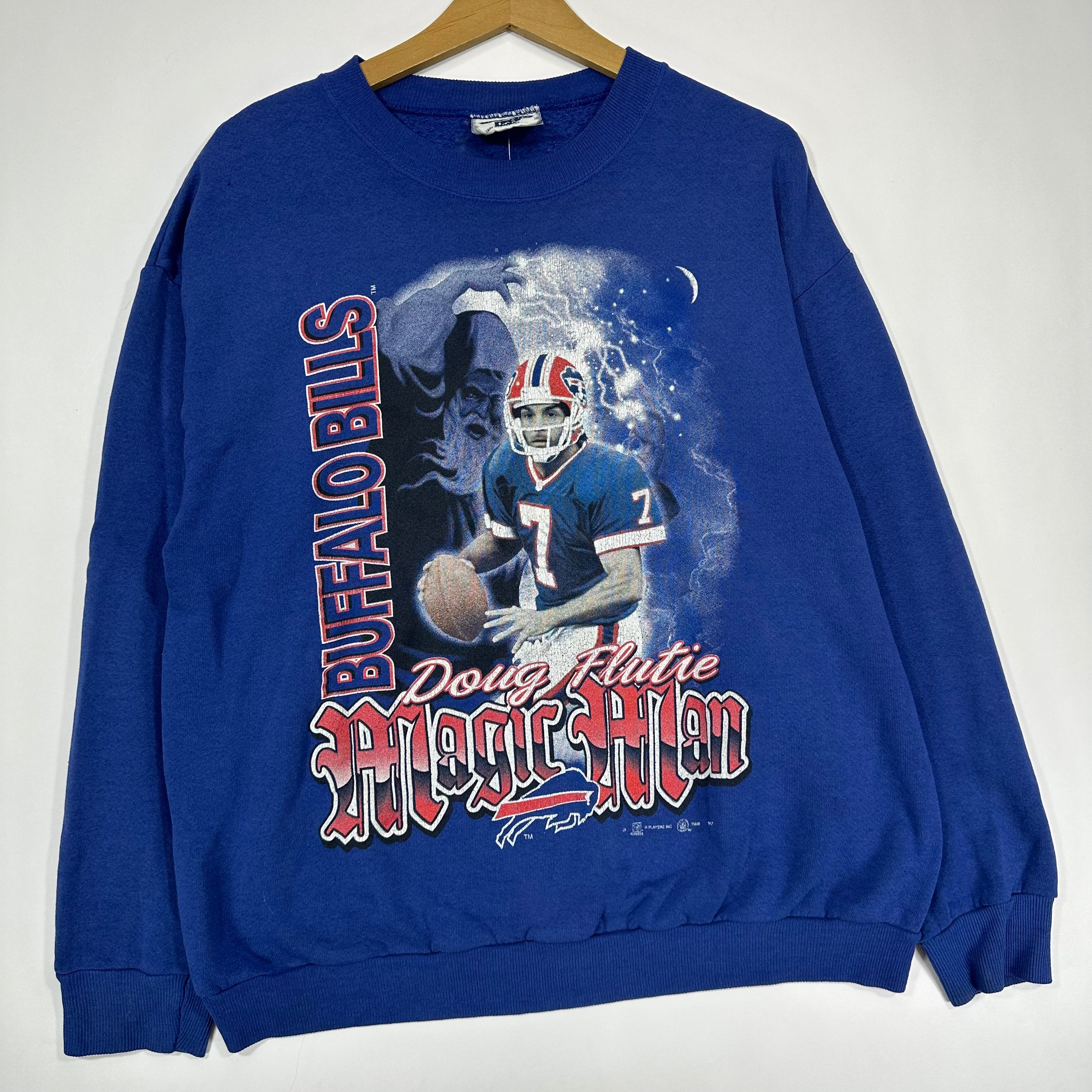 Vintage Buffalo Bills Doug Flutie Crewneck Sweatshirt Large