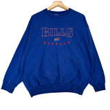 Vintage Buffalo Bills Embroidered Crewneck Sweatshirt Large
