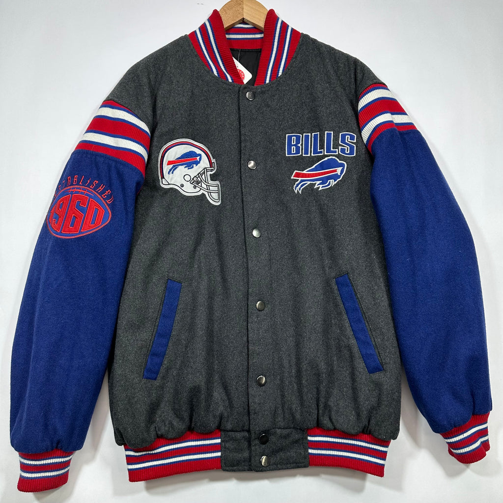 Vintage Buffalo Bills Wool Bomber Jacket Large