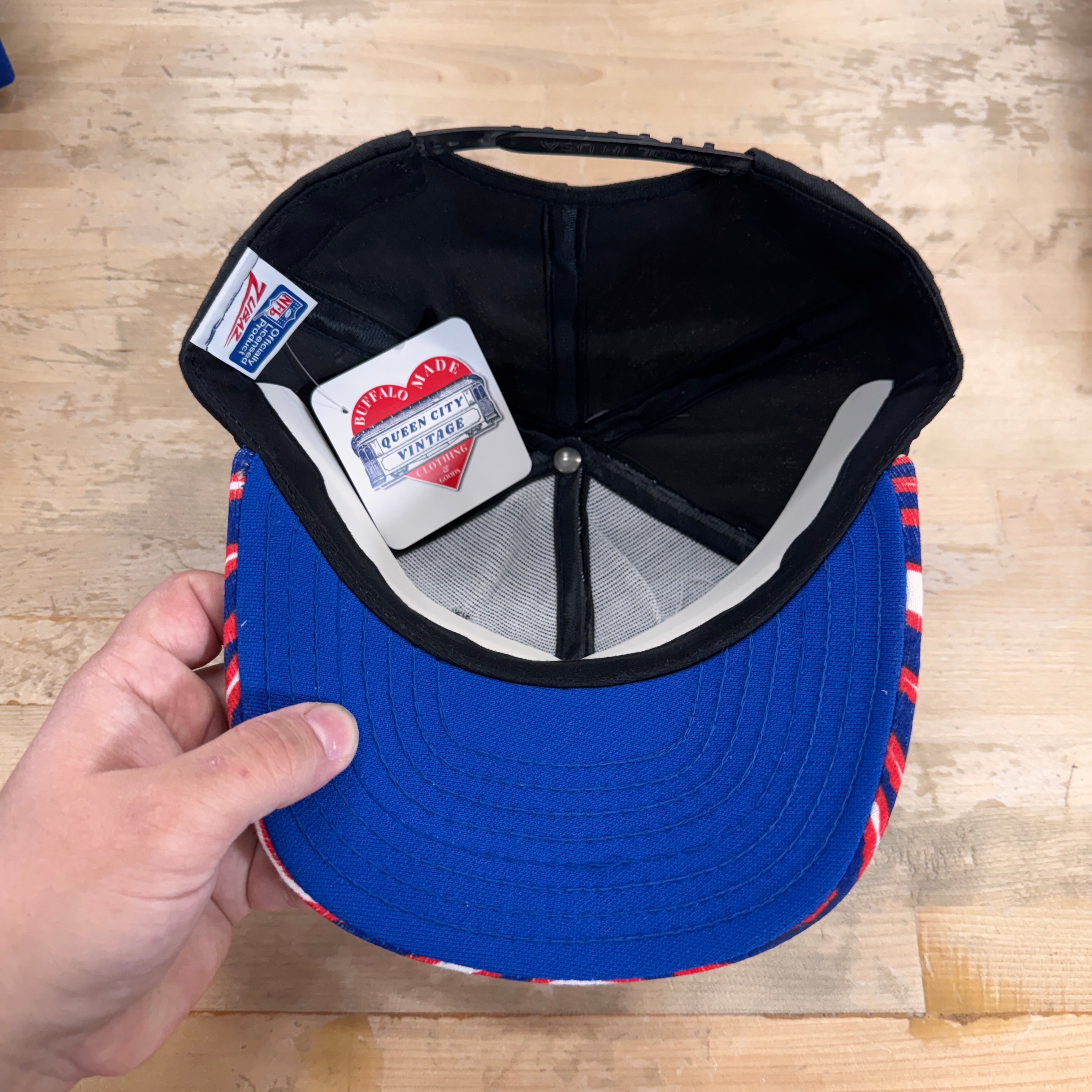 Vintage Buffalo Bills #12 Kelly Zubaz Snapback Hat