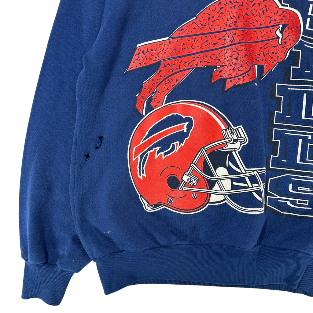 Vintage Buffalo Bills Red Helmet Crewneck Sweatshirt Small