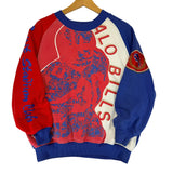 Vintage Buffalo Bills Color Block Crewneck Sweatshirt Large