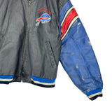 Vintage Buffalo Bills Leather Moto Jacket XL
