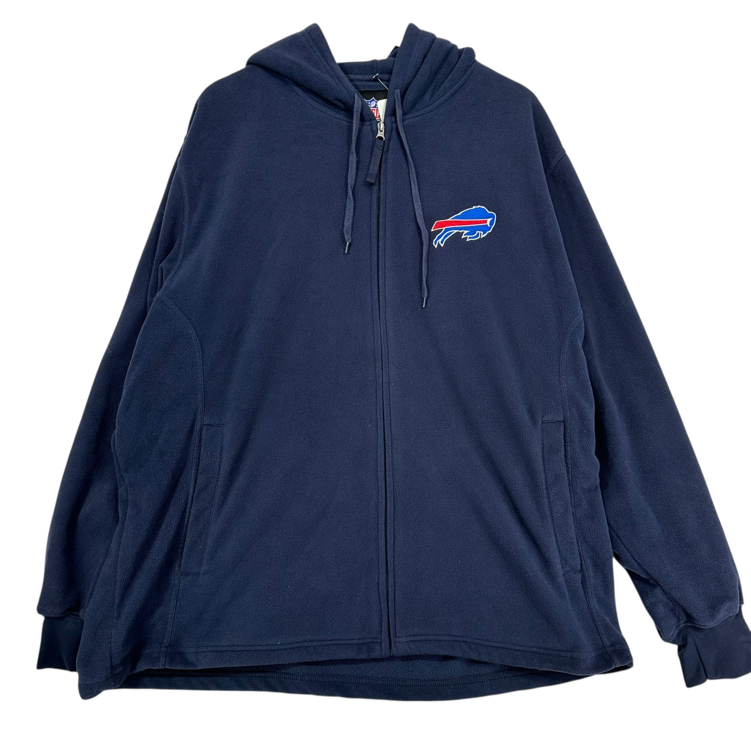 Vintage Buffalo Bills Fleece Zip Hoodie Sweatshirt  XXL