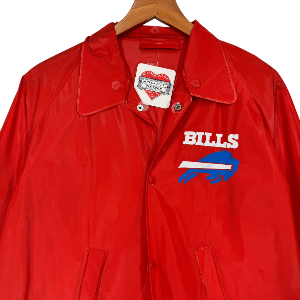 Vintage Buffalo Bills Button Up Rain Jacket Women’s Small