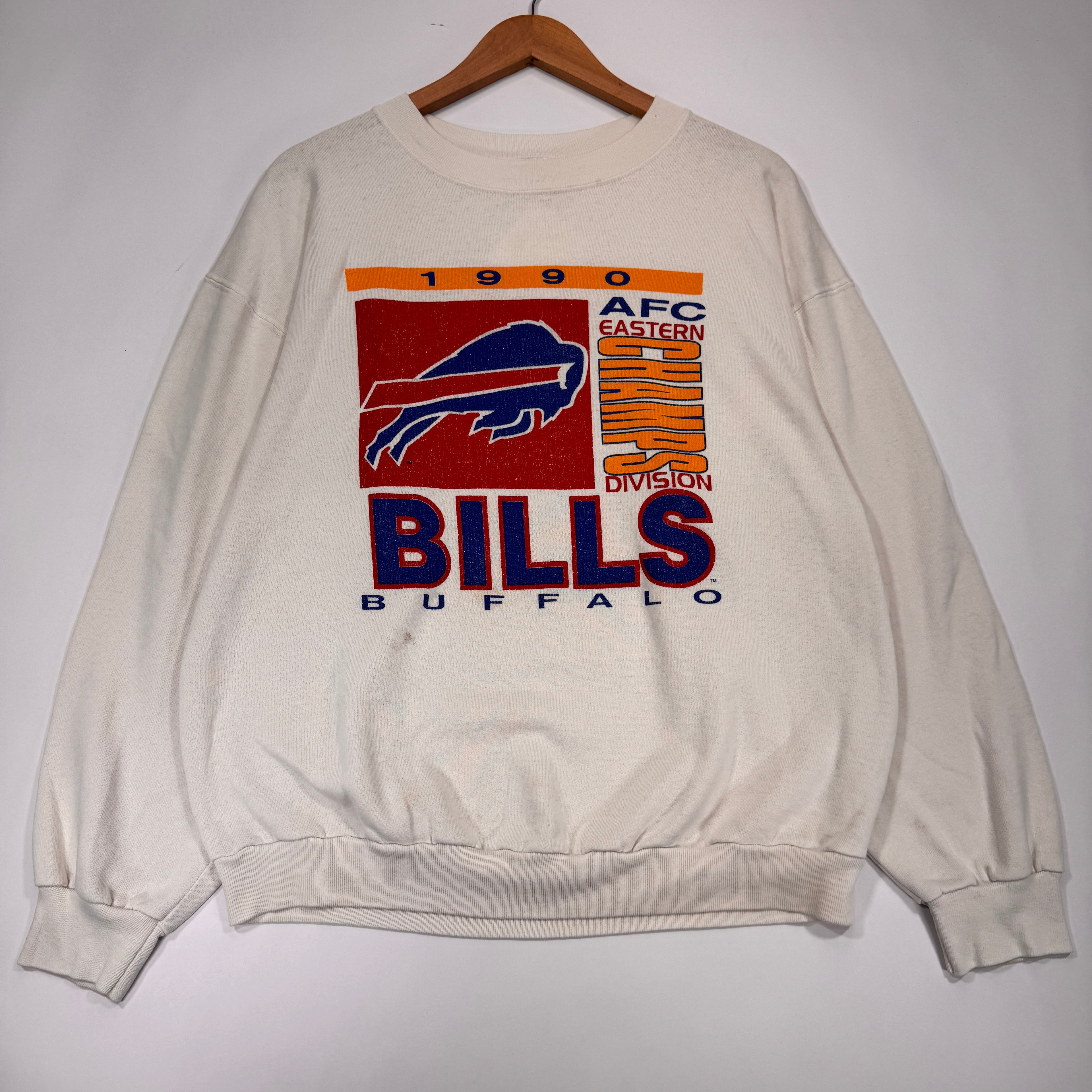 Vintage Buffalo Bills 1990 AFC East Champions Crewneck Sweatshirt XXL