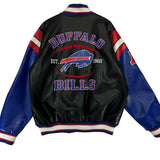 Vintage Buffalo Bills Vegan Leather Jacket Large