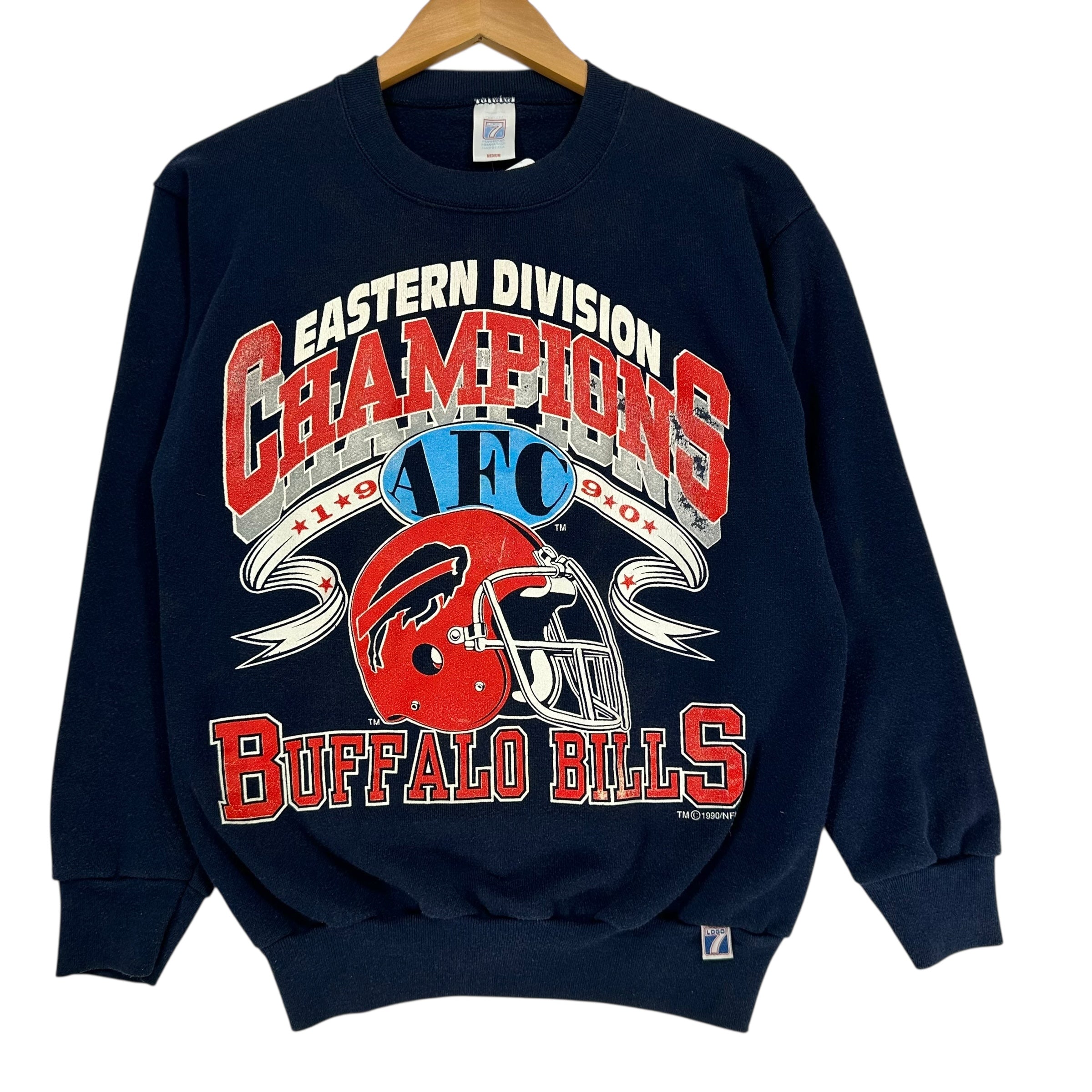 Vintage Buffalo Bills 1990 Division Champs Crewneck Sweatshirt Medium