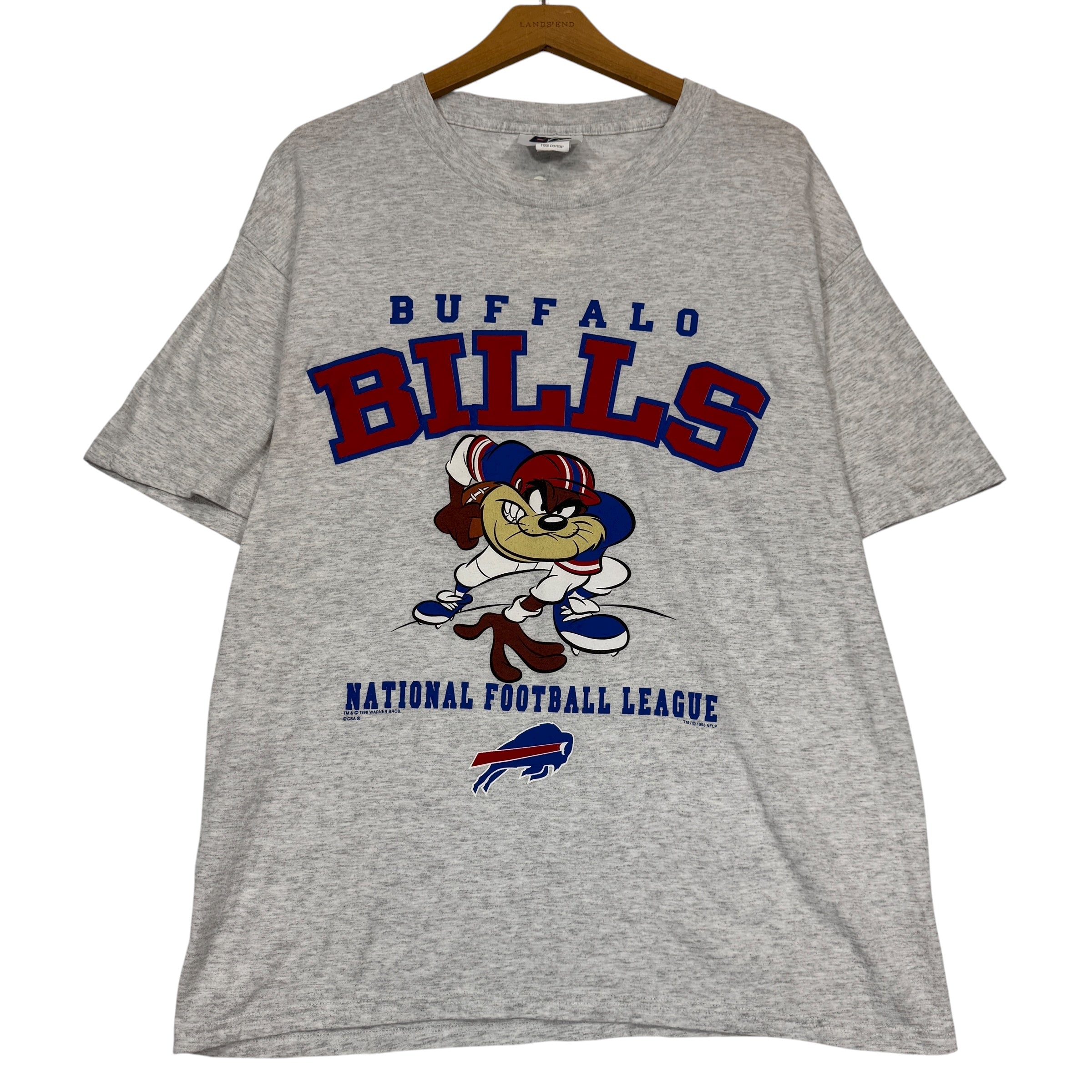 Vintage Buffalo Bills Taz Looney Tunes Cartoon Shirt Large