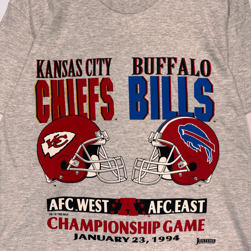 Vintage Buffalo Bills Kansas City Chiefs 1994 AFC Championship Shirt Large