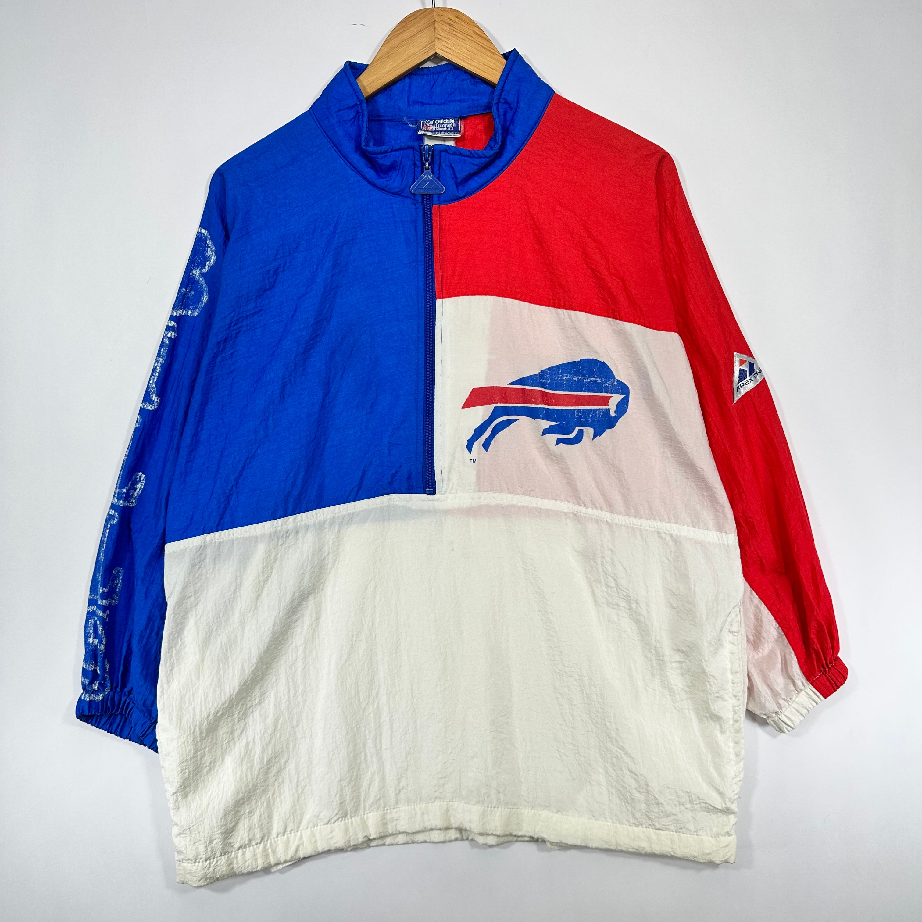 Vintage Buffalo Bills Pullover Windbreaker Jacket Medium