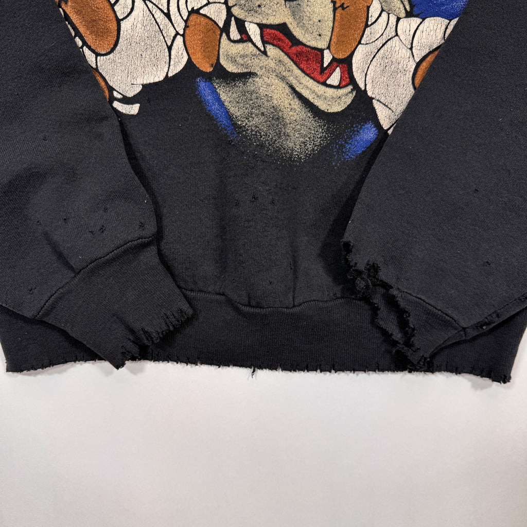 Vintage Buffalo Bills Thrashed Taz Looney Tunes Cartoon Crewneck Sweatshirt Large