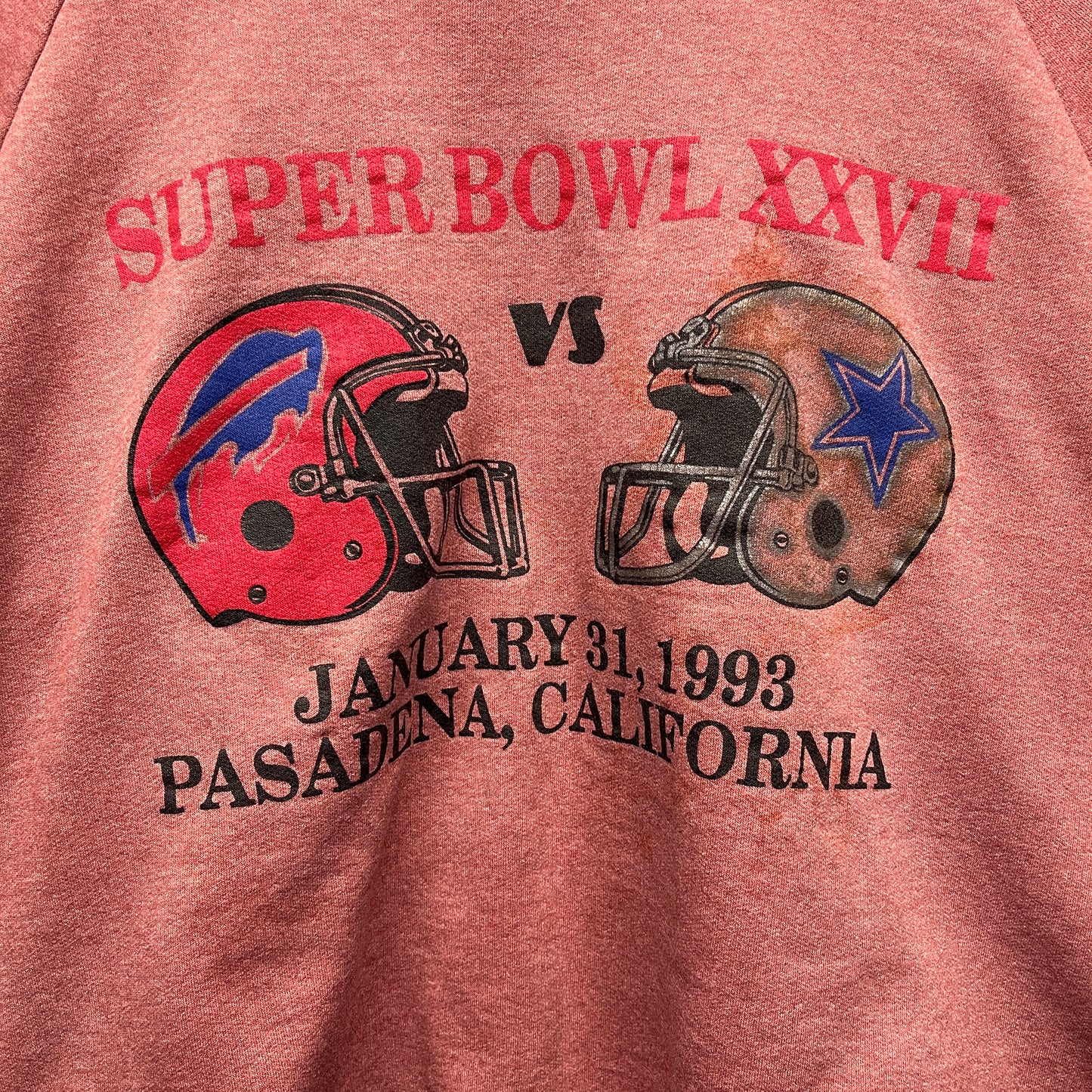 Vintage Buffalo Bills Overdyed 1993 Super Bowl Crewneck Sweatshirt Medium