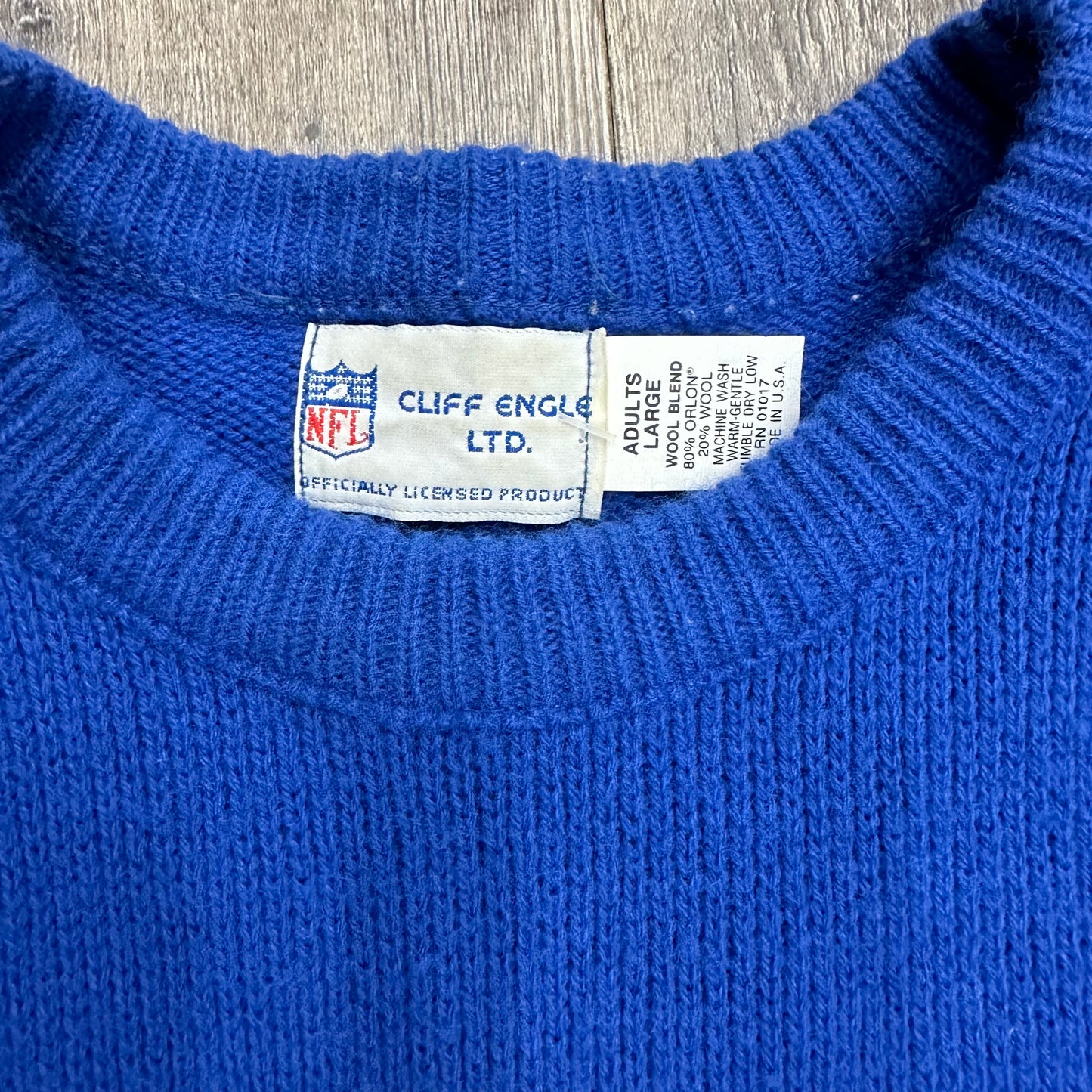 Vintage Buffalo Bills Cliff Engle Sweater Sweatshirt Large-XL