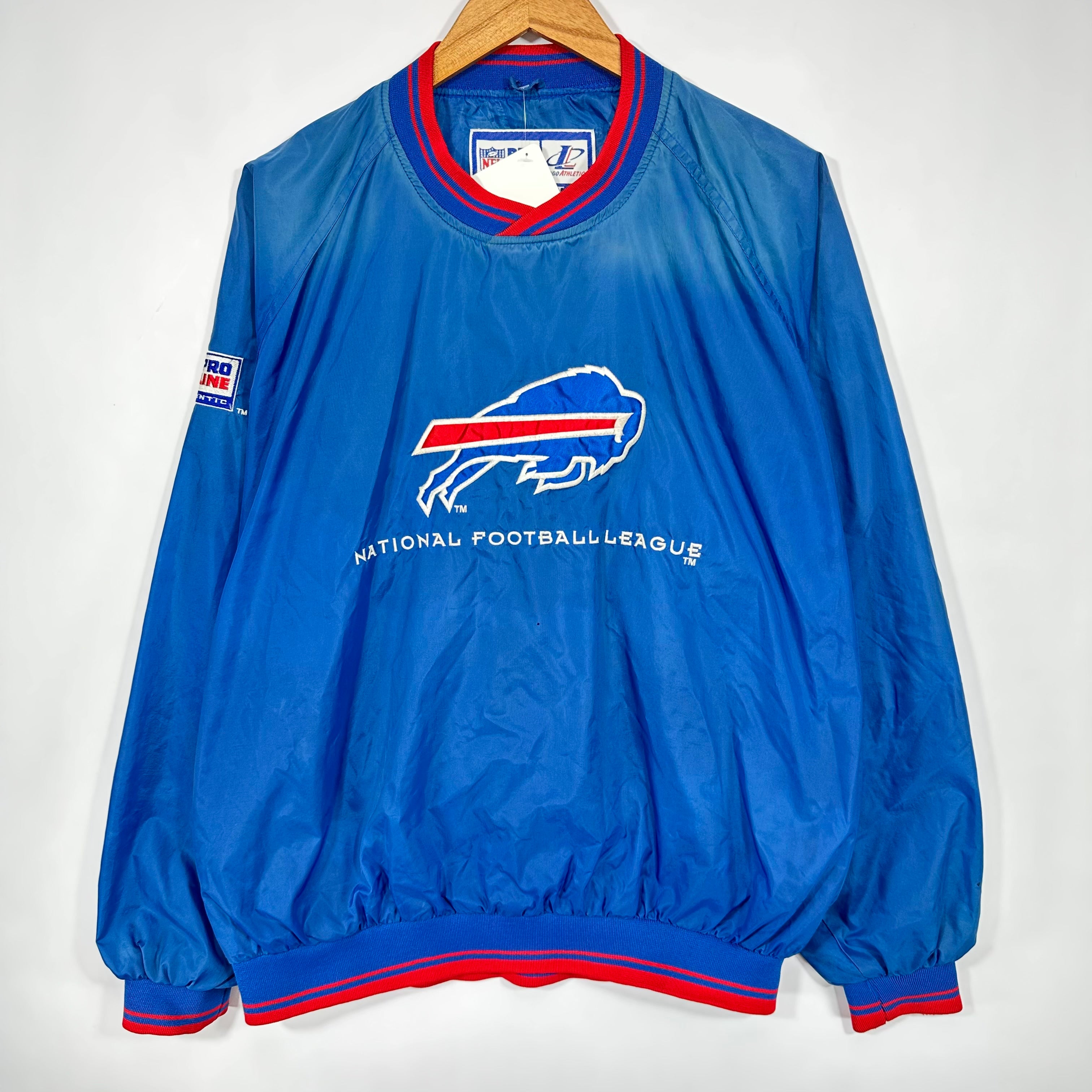 Vintage Buffalo Bills Pullover Windbreaker Jacket Large