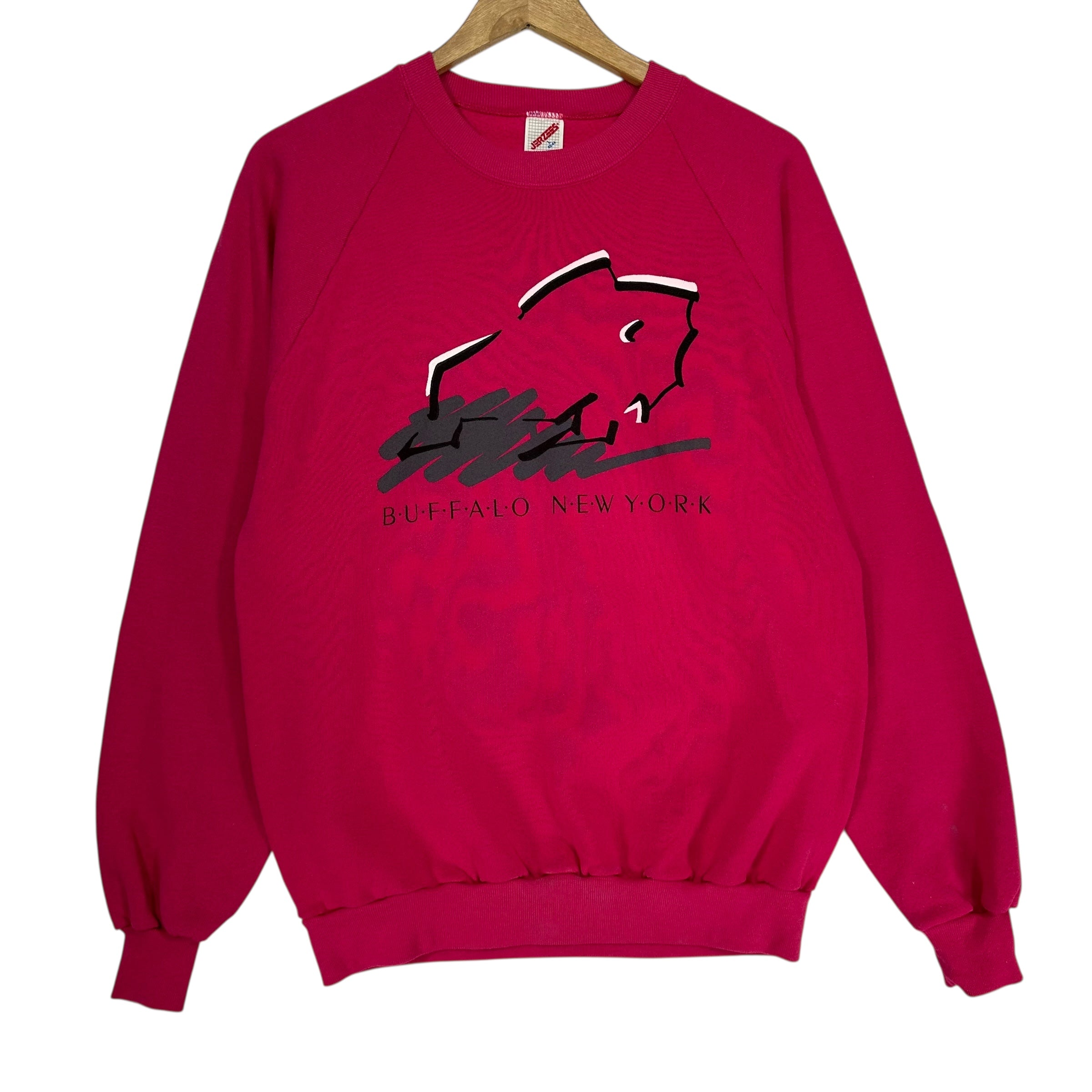 Vintage Buffalo NY Bills Pink Crewneck Sweatshirt Large
