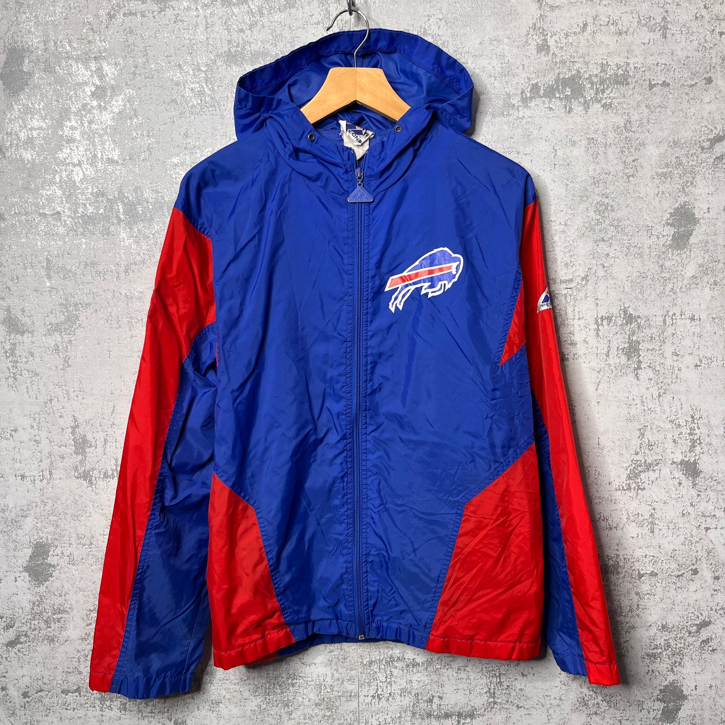 Vintage Buffalo Bills Apex One Lightweight Zip Up Windbreaker Jacket Large