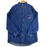 Vintage Buffalo Bills Denim Button Up Shirt XL