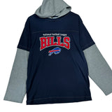 Vintage Y2K Buffalo Bills Thermal Long Sleeve Shirt Medium