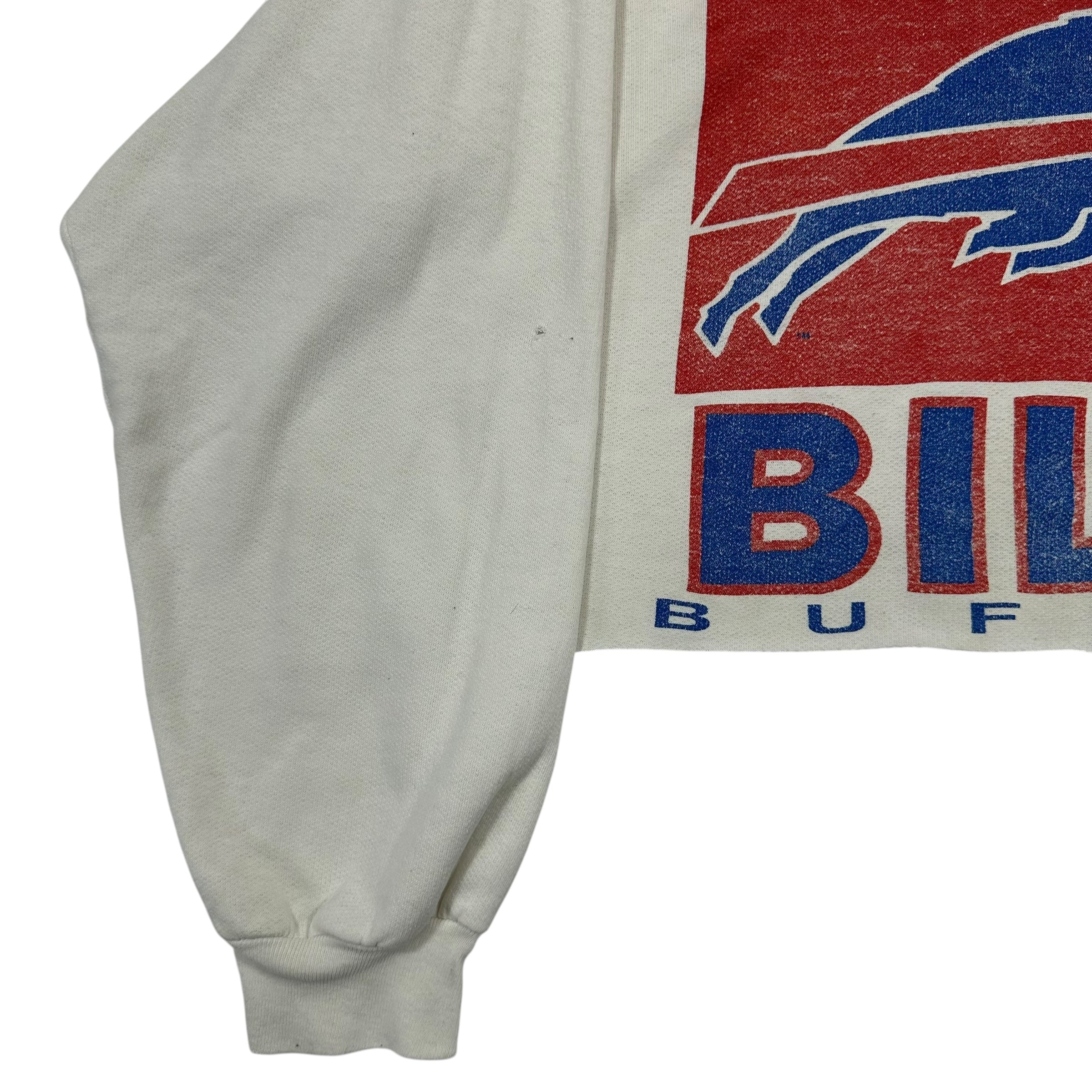 Vintage Buffalo Bills 1990 Division Champs Cropped Crewneck Sweatshirt Large