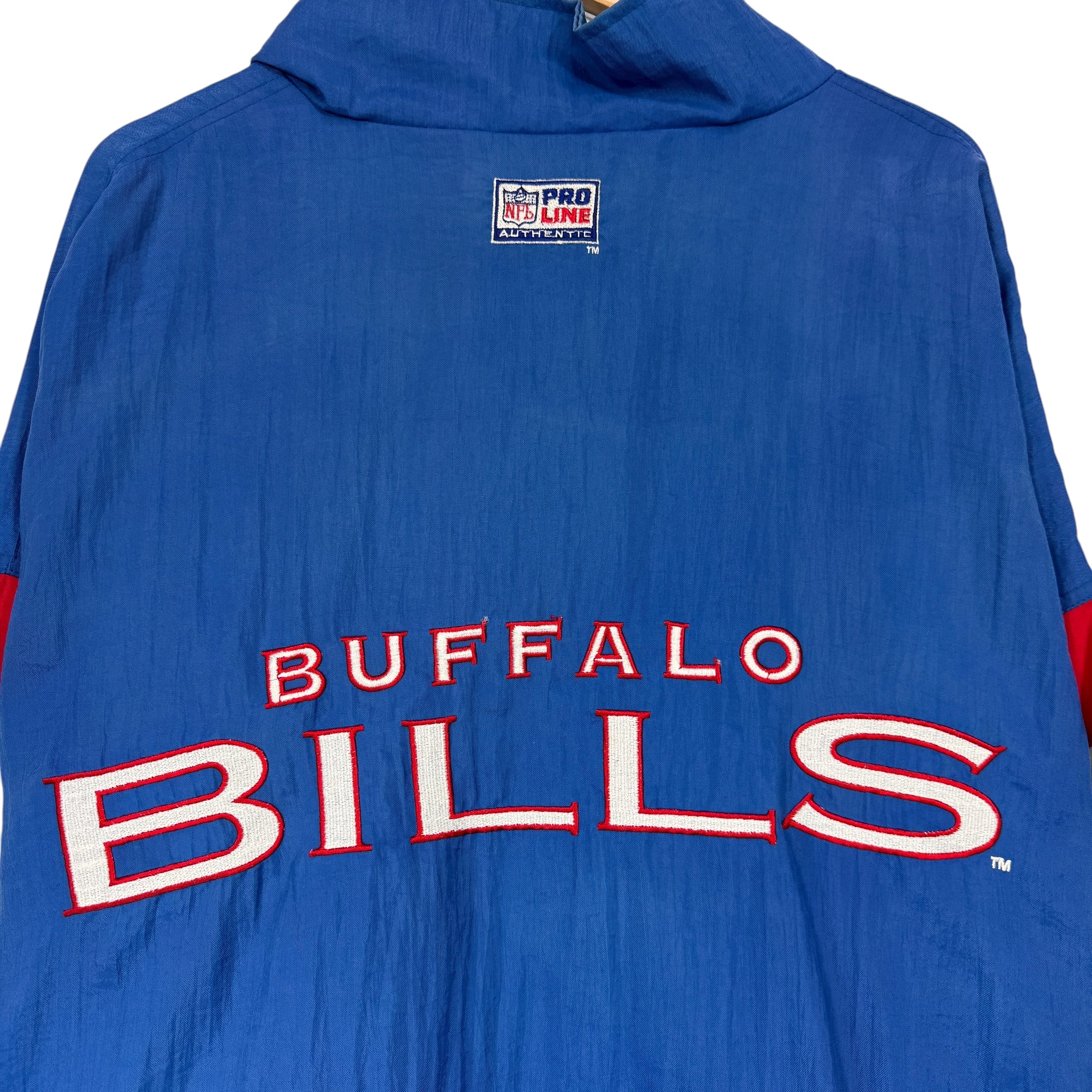 Vintage Buffalo Bills Logo Athletic Zip Up Windbreaker Jacket XXXL