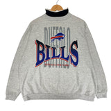 Vintage Buffalo Bills Mock Neck Sweatshirt Large