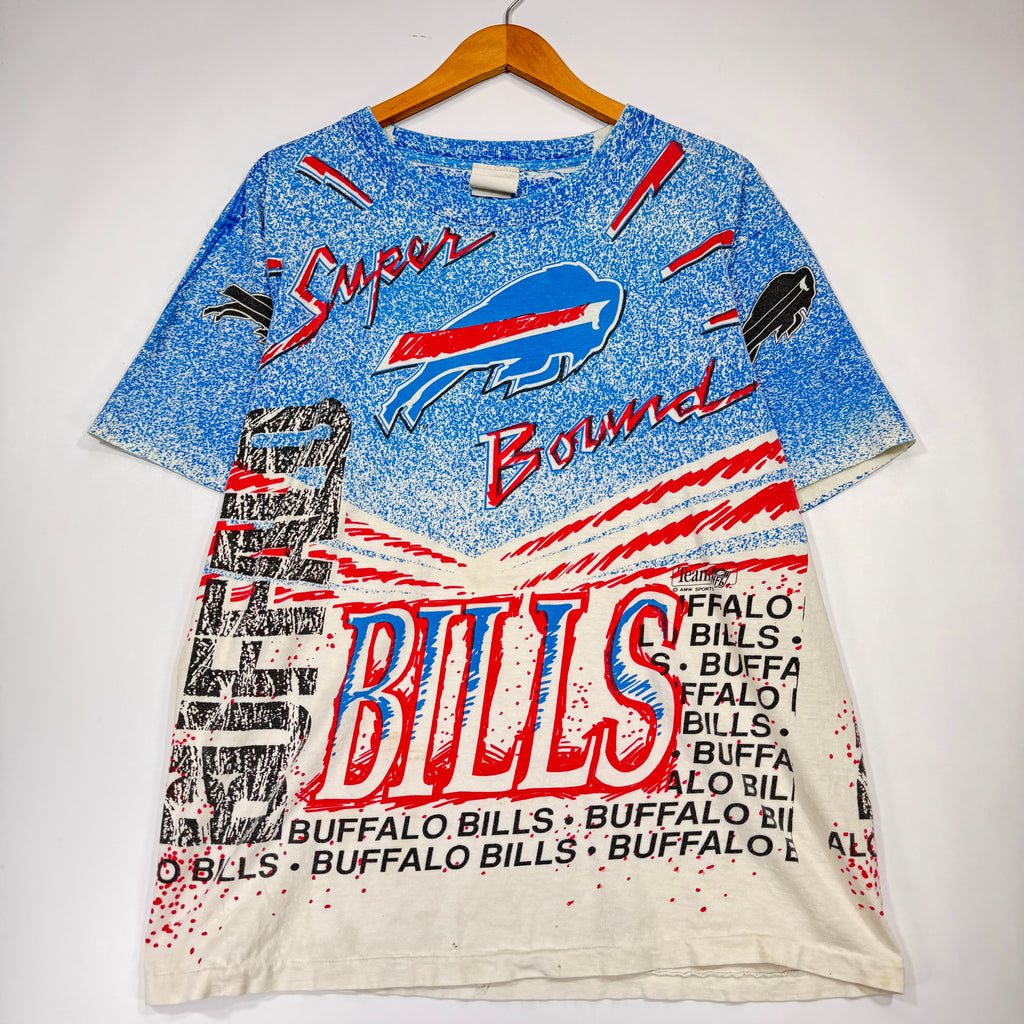 Vintage Buffalo Bills Magic Johnson All Over Print Shirt Large