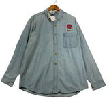 Vintage Buffalo Bills Denim Button-Up Shirt Large