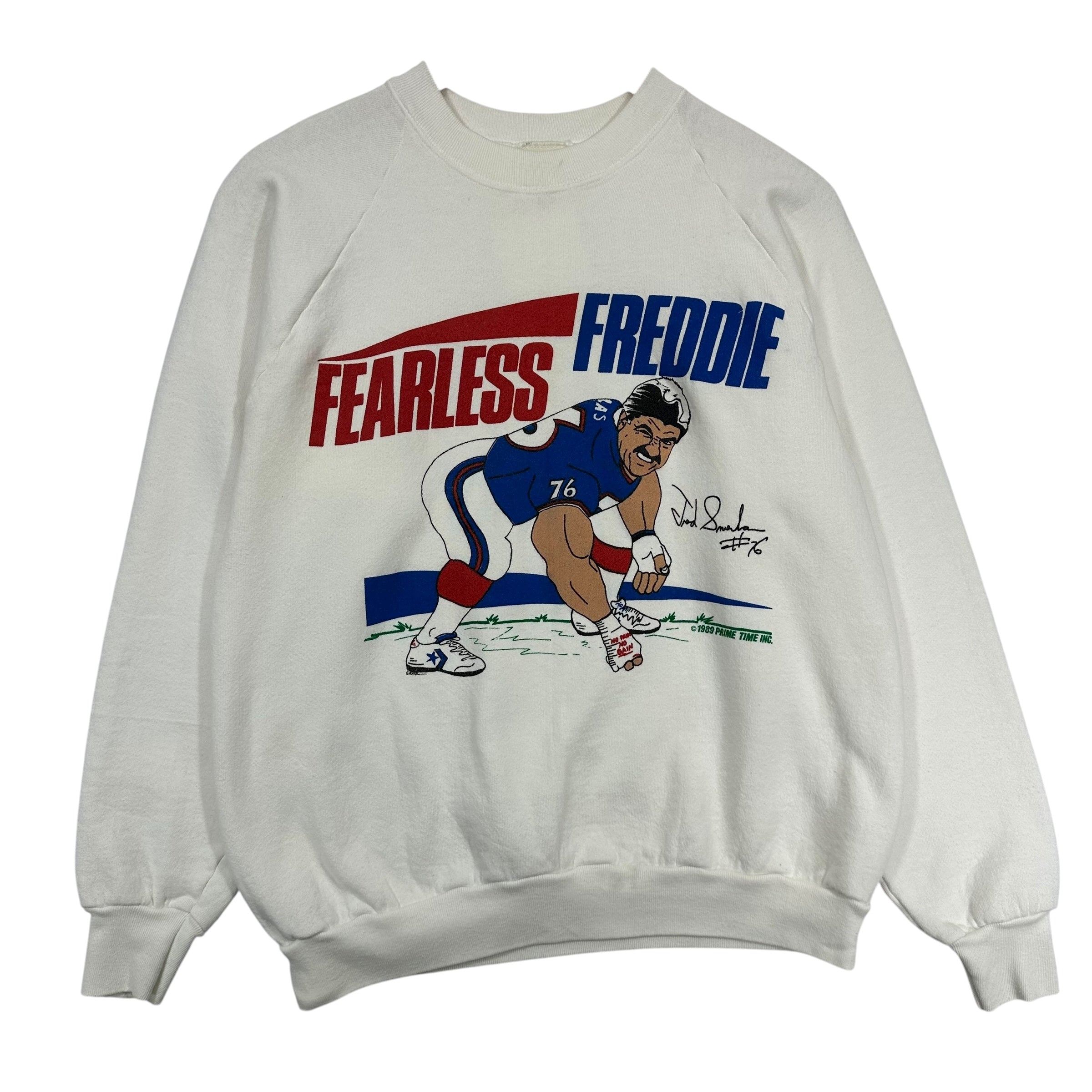 Vintage Buffalo Bills Fred Smerlas Crewneck Sweatshirt Medium